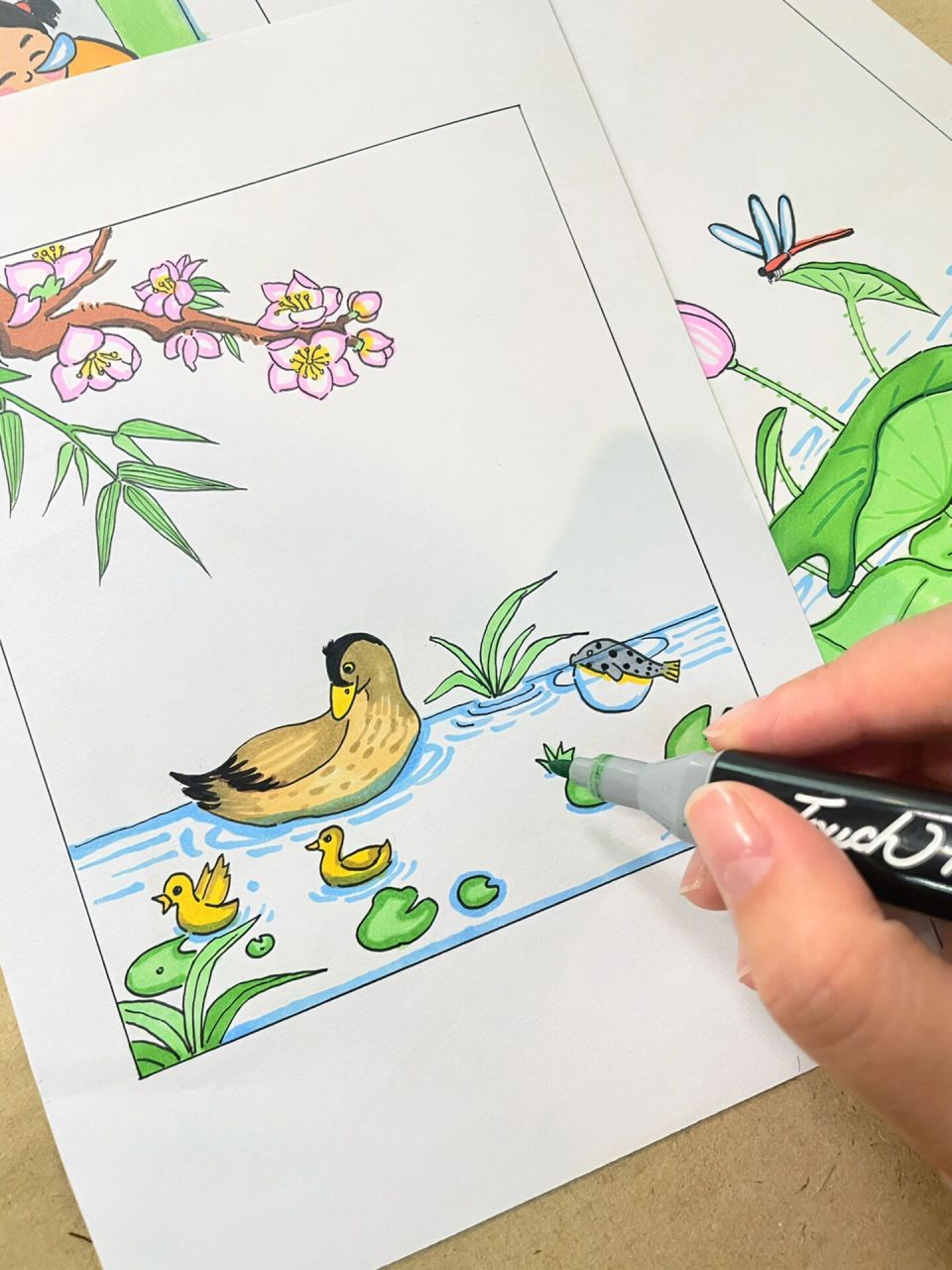 【诗配画】手绘《惠崇春江晚景二首》 《惠崇春江晚景二首》宋·苏轼