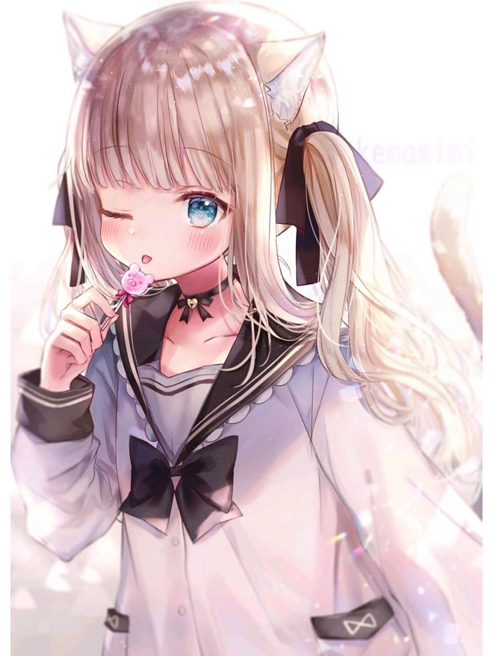 二次元动漫兽耳女生图片 初遇你的心情是温馨的,和你交友的时候是真心