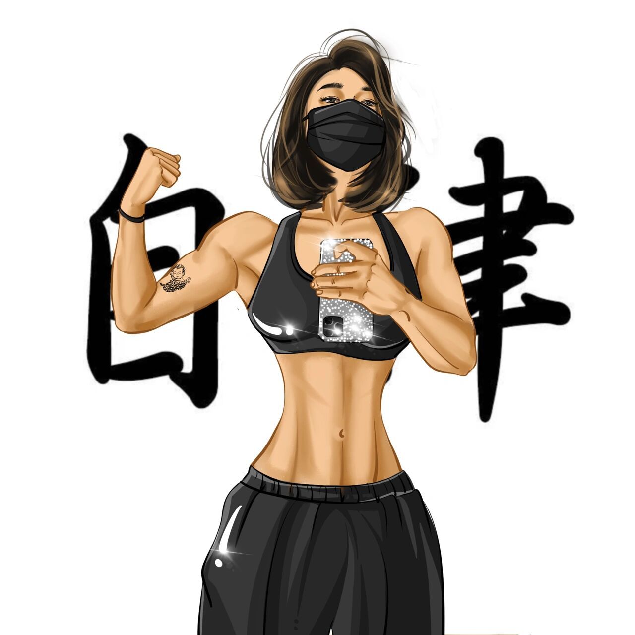 健身约稿 健身手绘出图