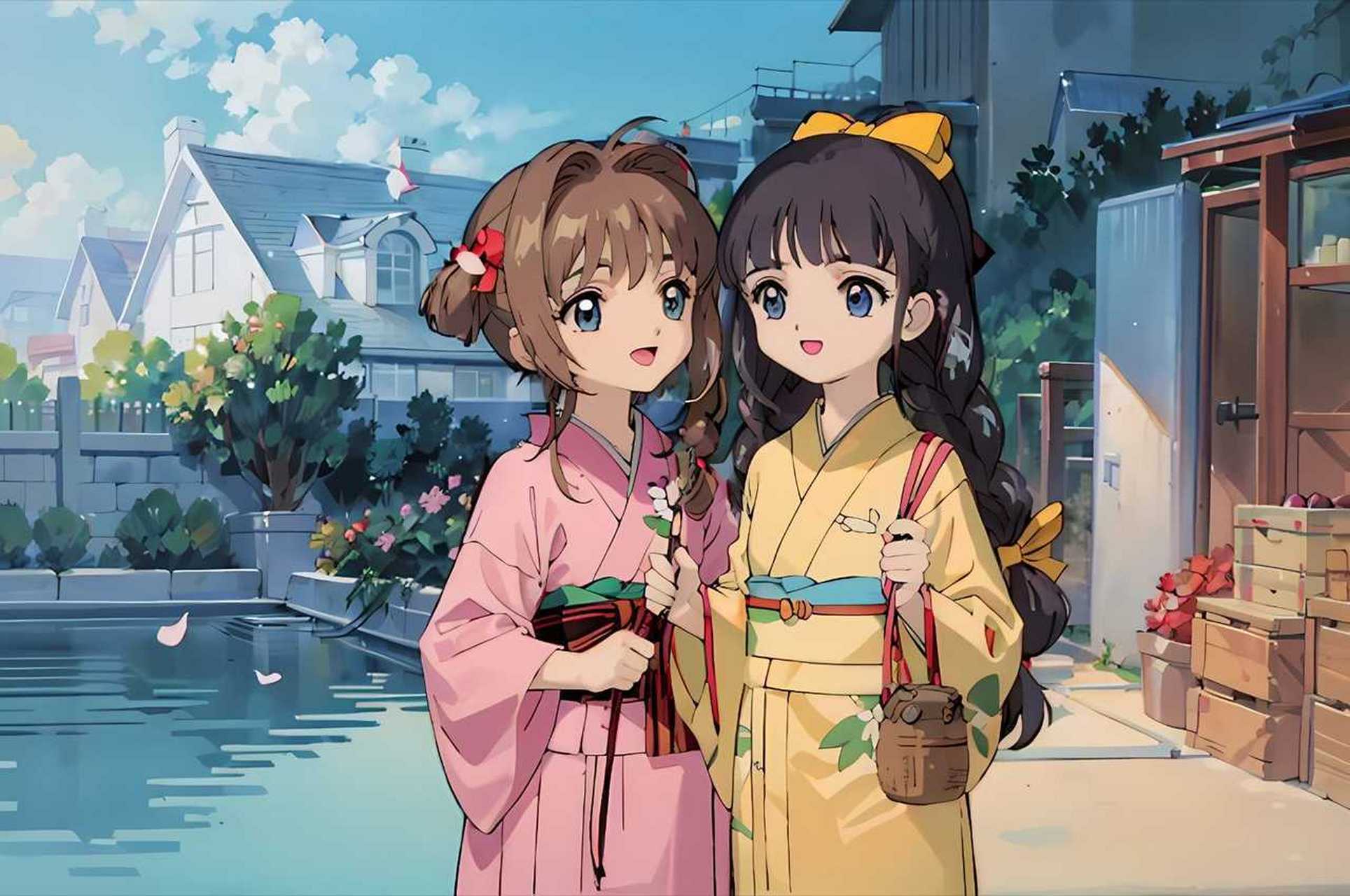 魔卡少女樱# 小樱和知世一起去看花火大会啦!