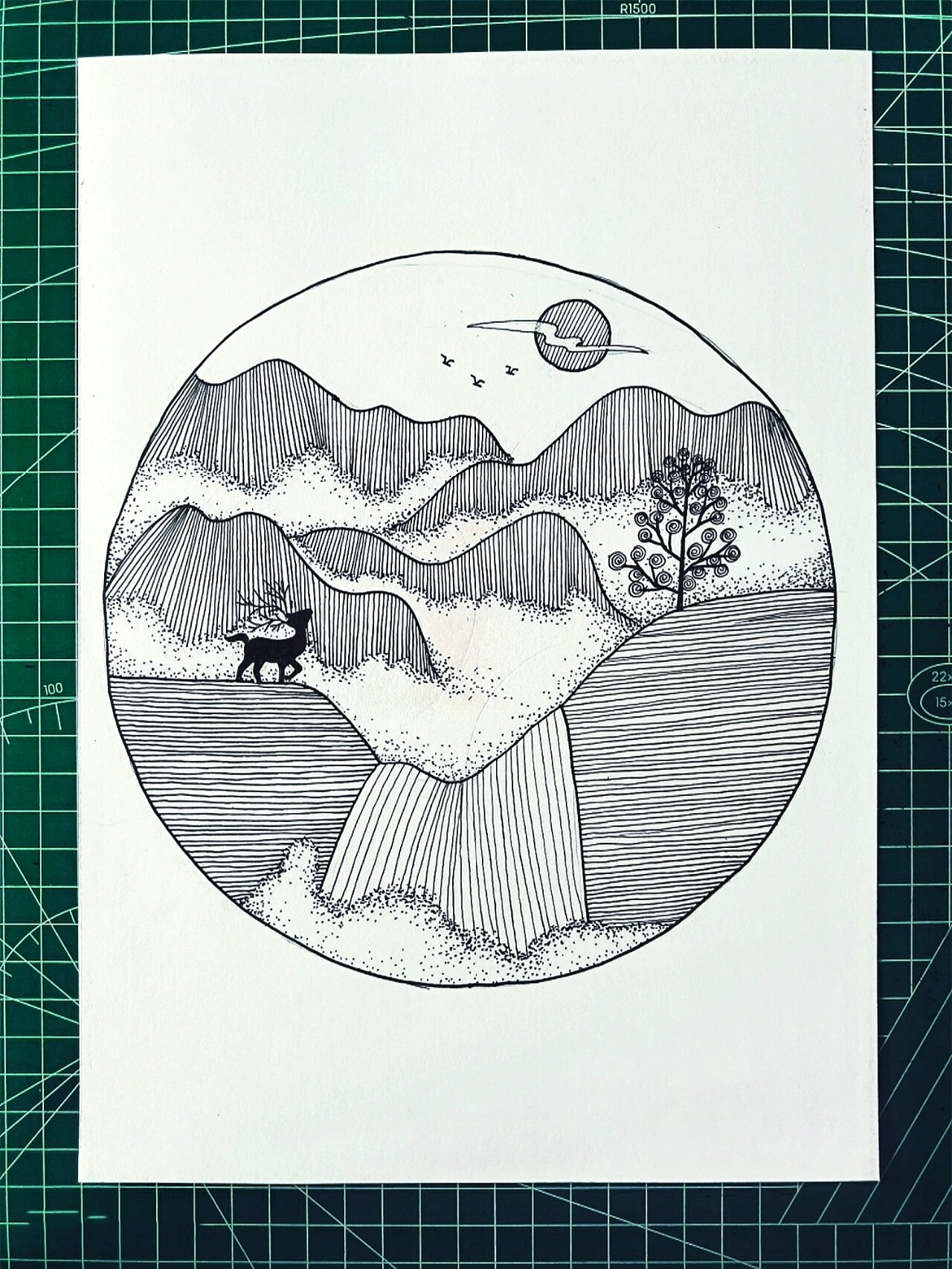 简单易上手的风景线条画,零基础小白必备