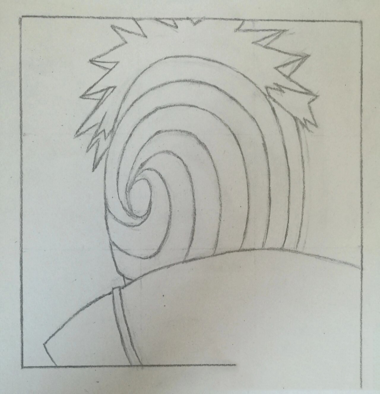 火影忍者阿飞手绘线稿过程教程(晓) 规格:12701512