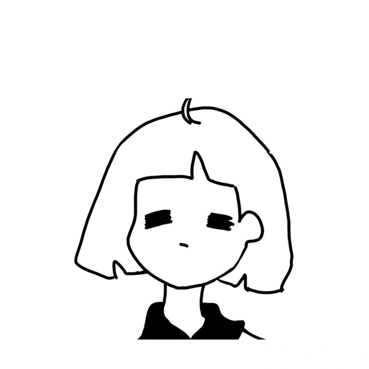 女生简约头像 黑白头像