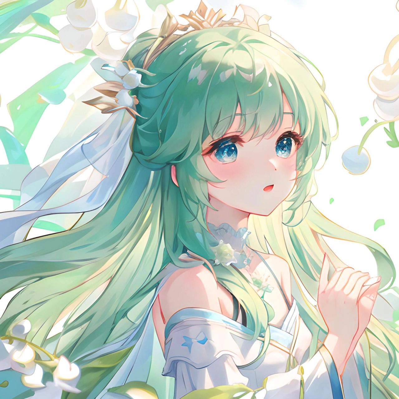 清新铃兰丨绿色系女生闺蜜头像