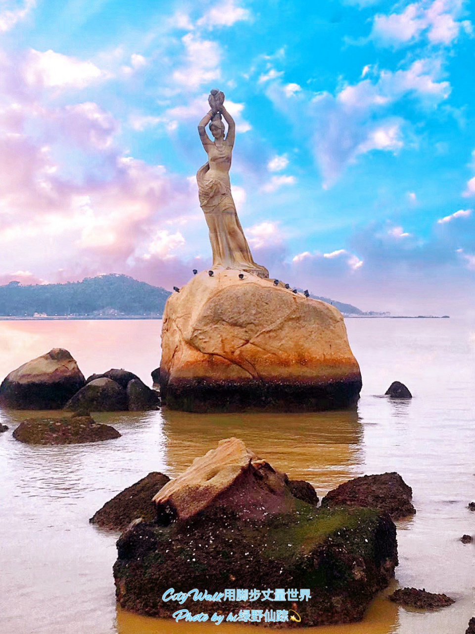珠海|美丽的珠海渔女像 珠海渔女雕像是珠海的象征,是情侣路上最热门