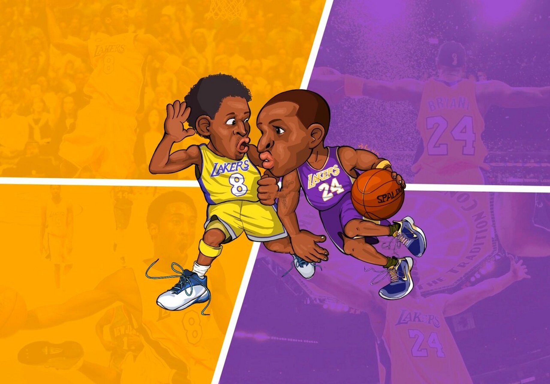 科比 内含绘画步骤 半生戎马紫金荣耀  永不落幕的传奇 致敬黑曼巴