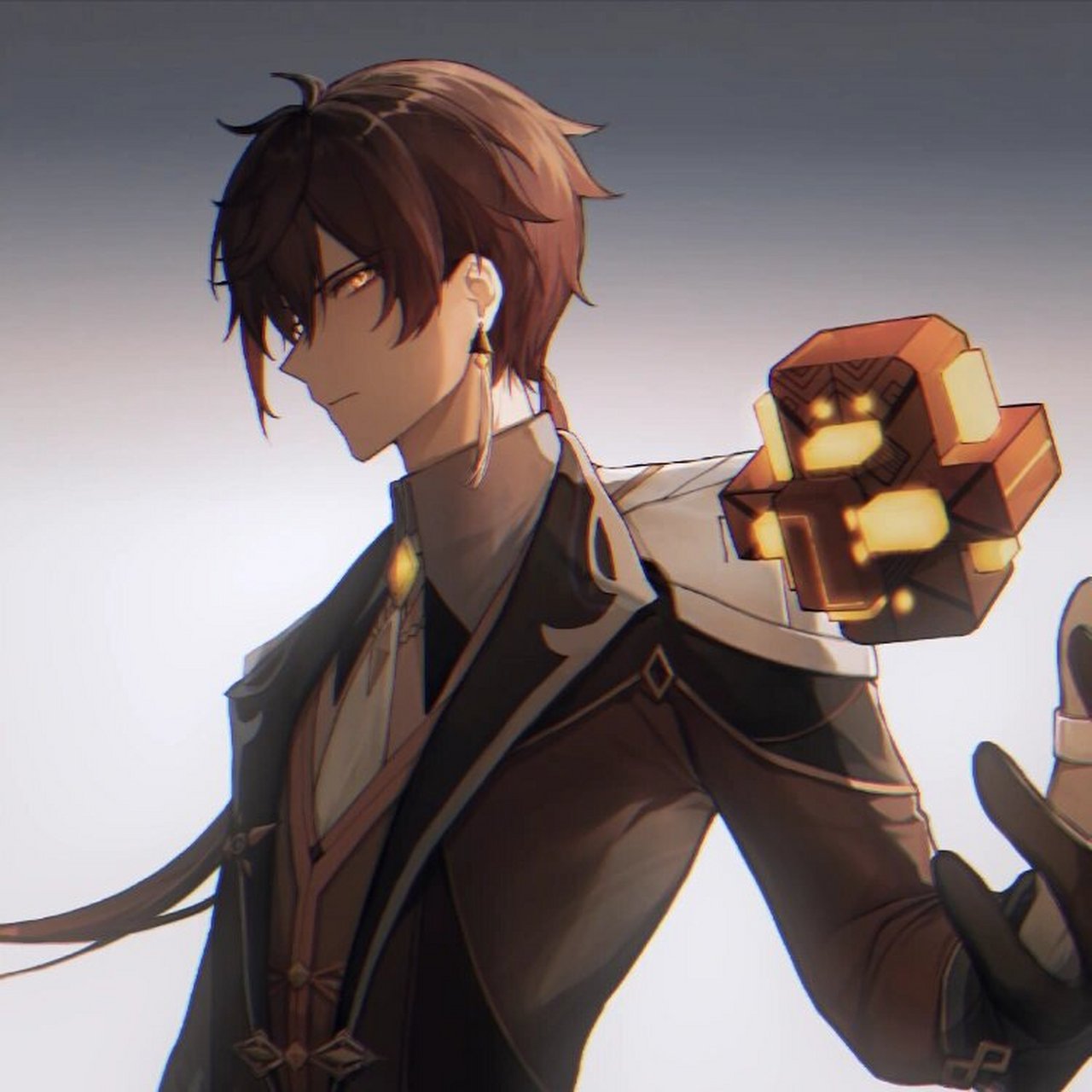 原神 钟离 动漫头像 已调画质 图源网络 侵权删.