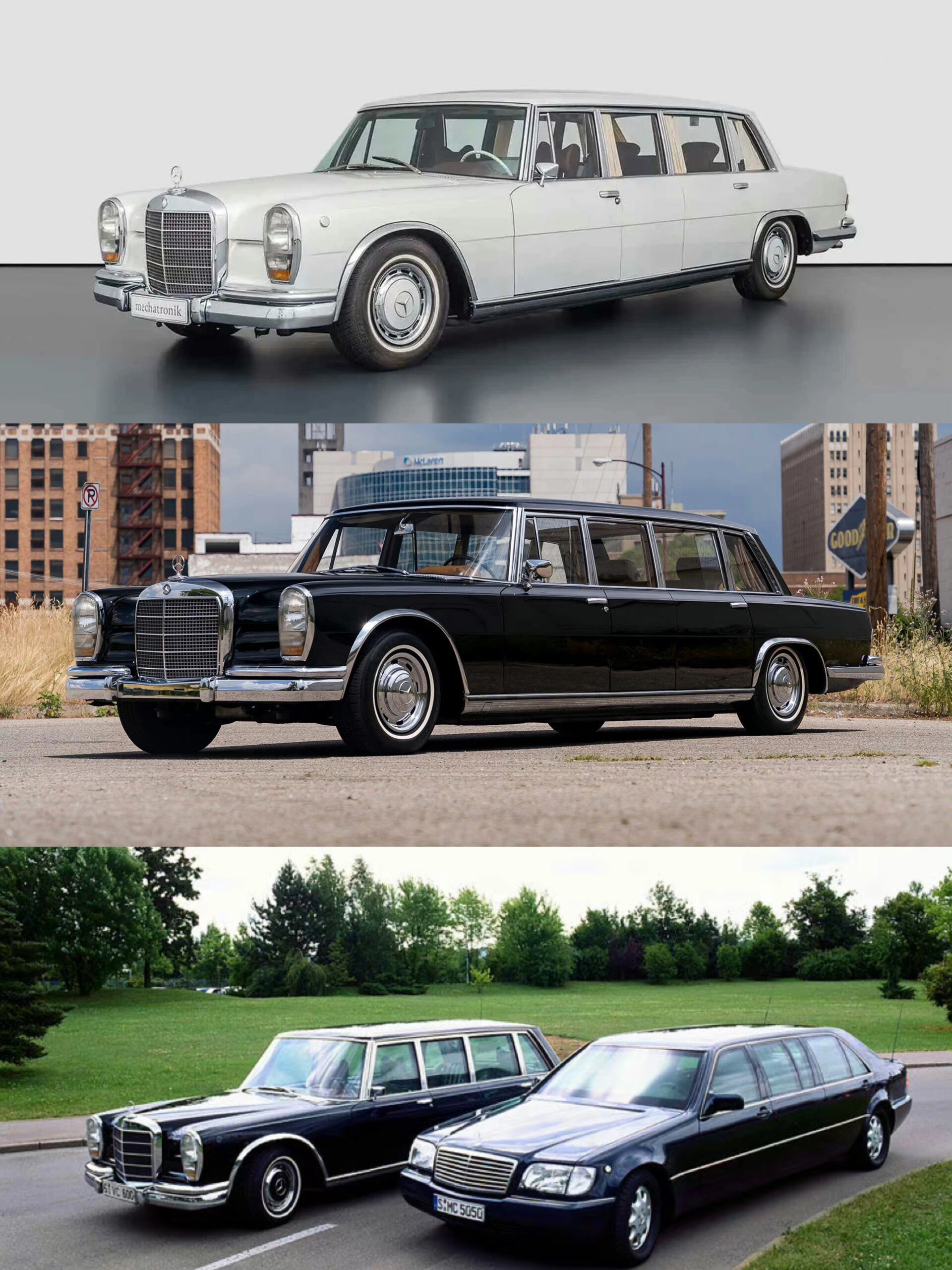 梅赛德斯-奔驰pullman 真正的总统座驾 	 气场十足 	 梅赛德斯-奔驰