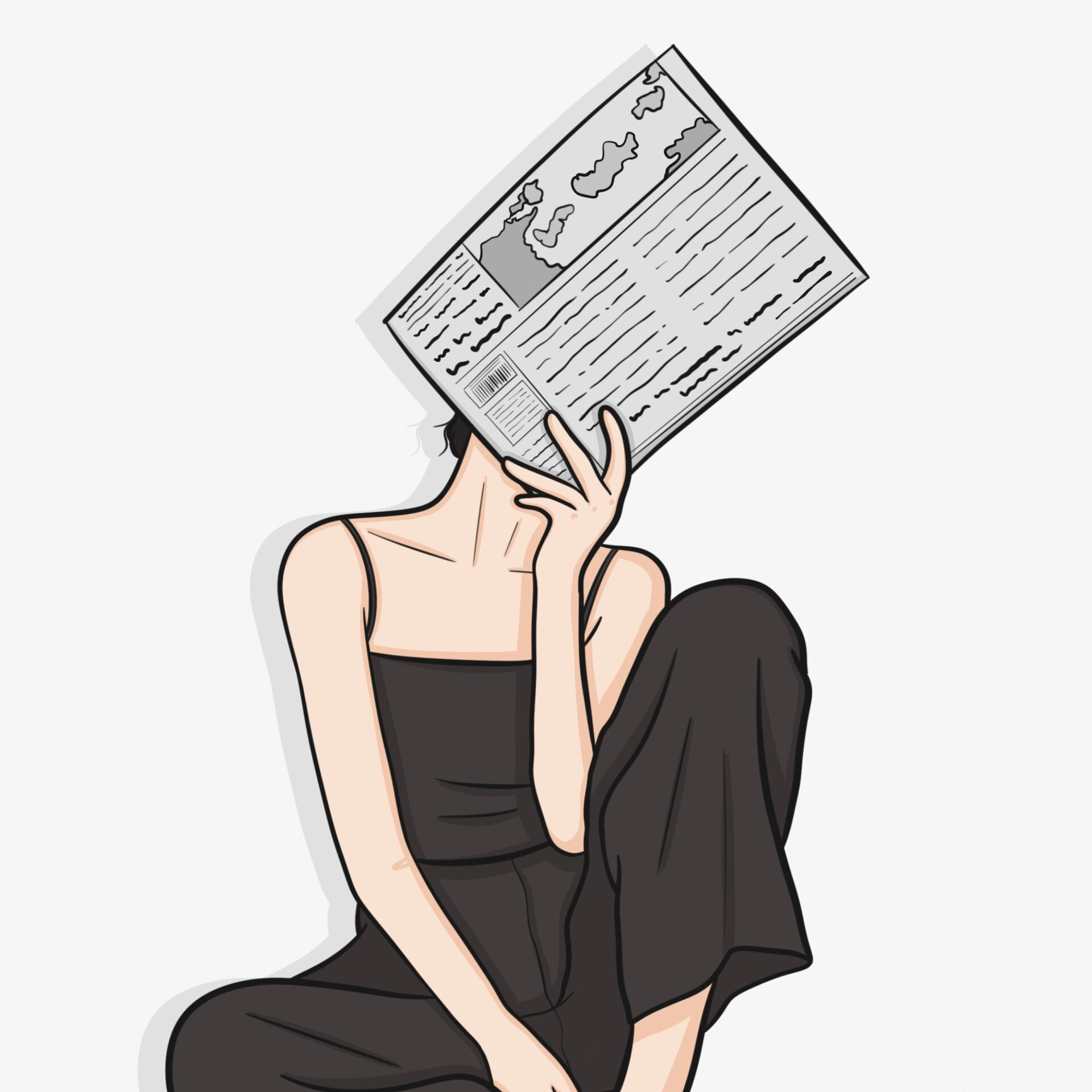极简女生头像2|这组报纸📰头像真的绝 ?