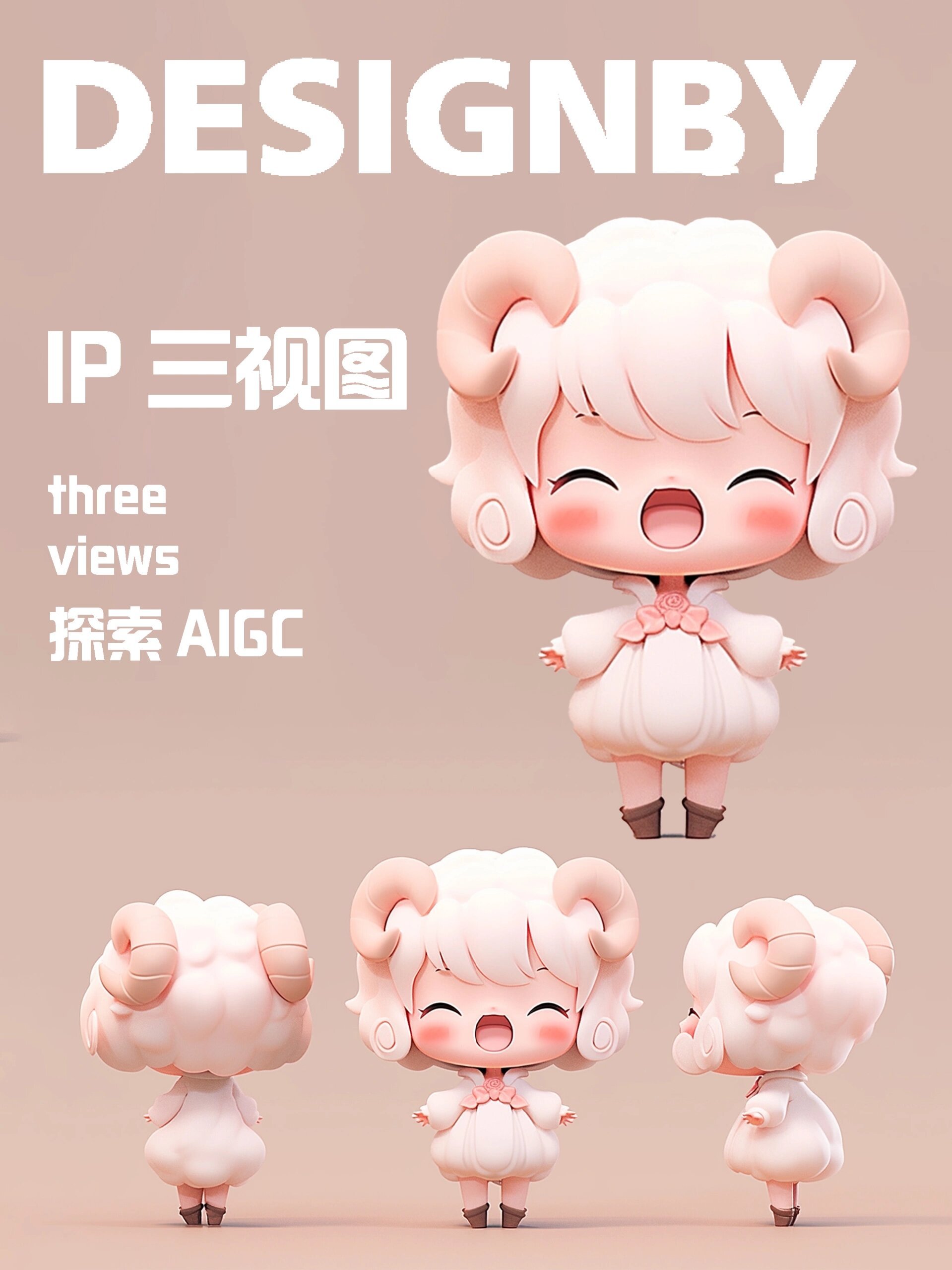 ip 设计|小绵羊ip 小绵羊ip 三视图来啦!