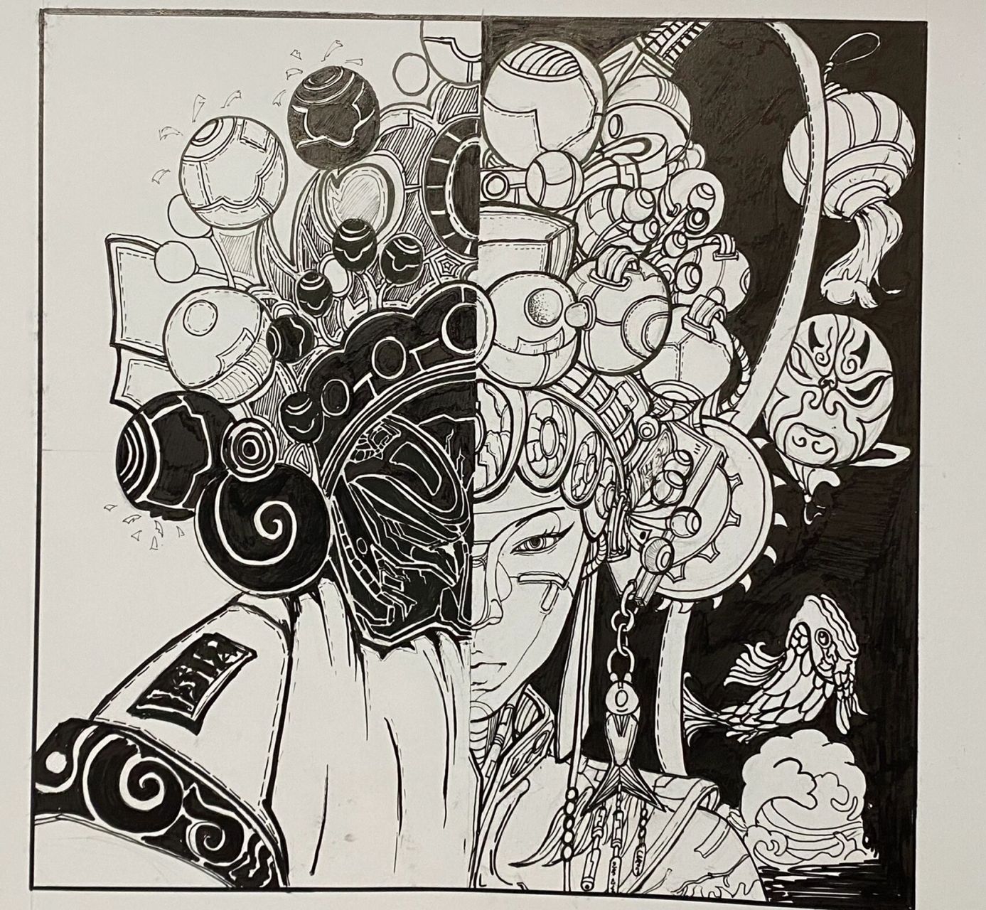 快来看看对比构成 我真的大爱 真的好喜欢这种风格啊啊啊啊 中国风真