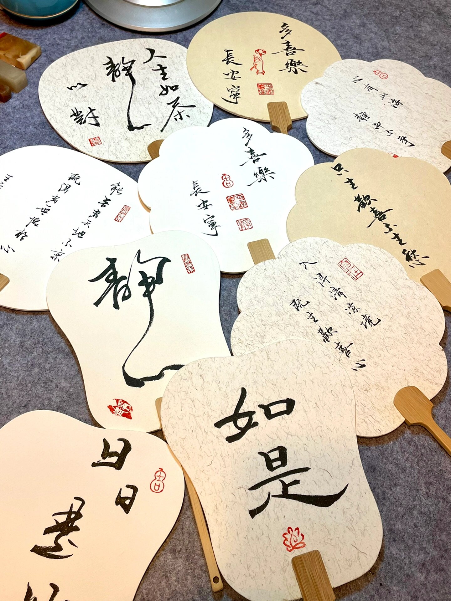 日常|客定 手写 禅意书法扇