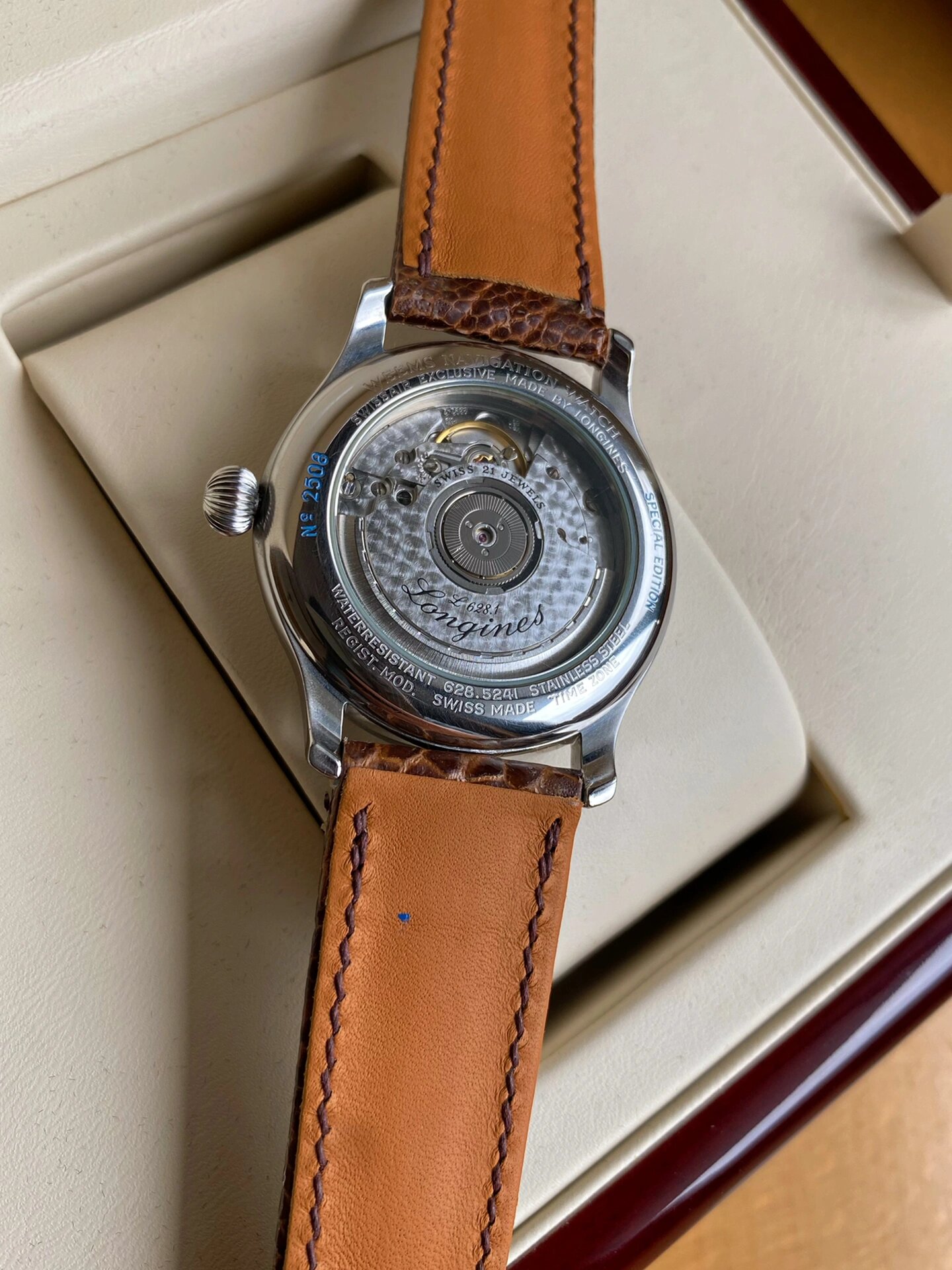 浪琴限量weems威姆斯航空飞行员林白复古 longines02weems