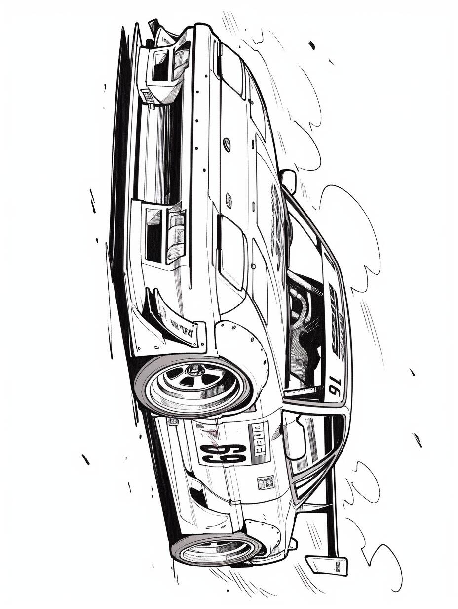 涂色 | 赛车汽车涂色素材,男孩最爱