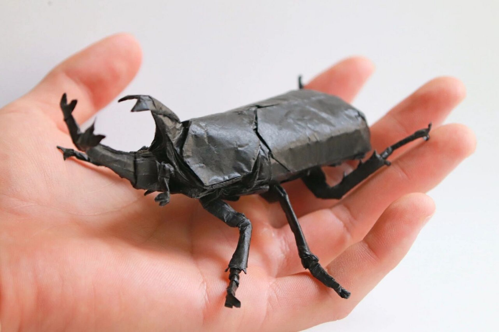 这个折纸独角仙我做了一个星期01 设计:今井幸太 折拍:我(arky)