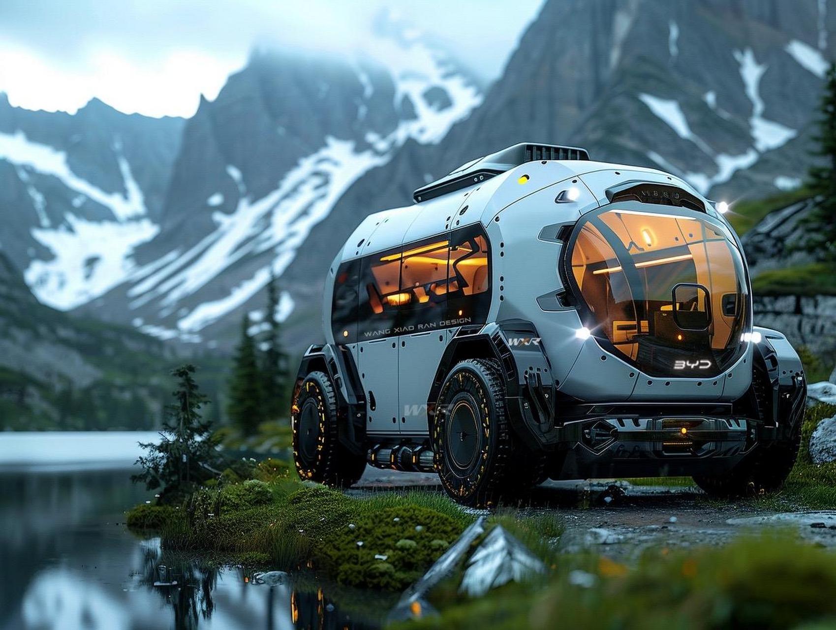 比亚迪纯电露营车概念设计.