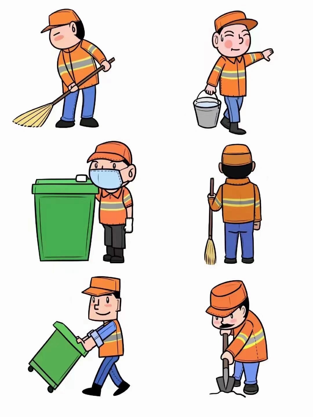五一环卫工人素材
