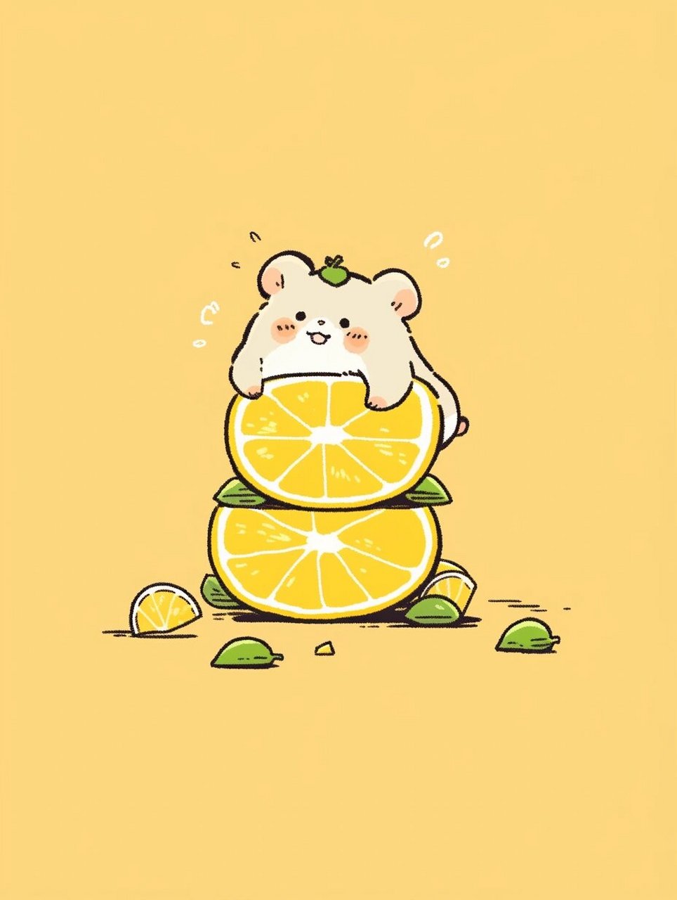 day18 | ai 简笔画 会有喜欢柠檬的小仓鼠91吗 关键词分享: cute