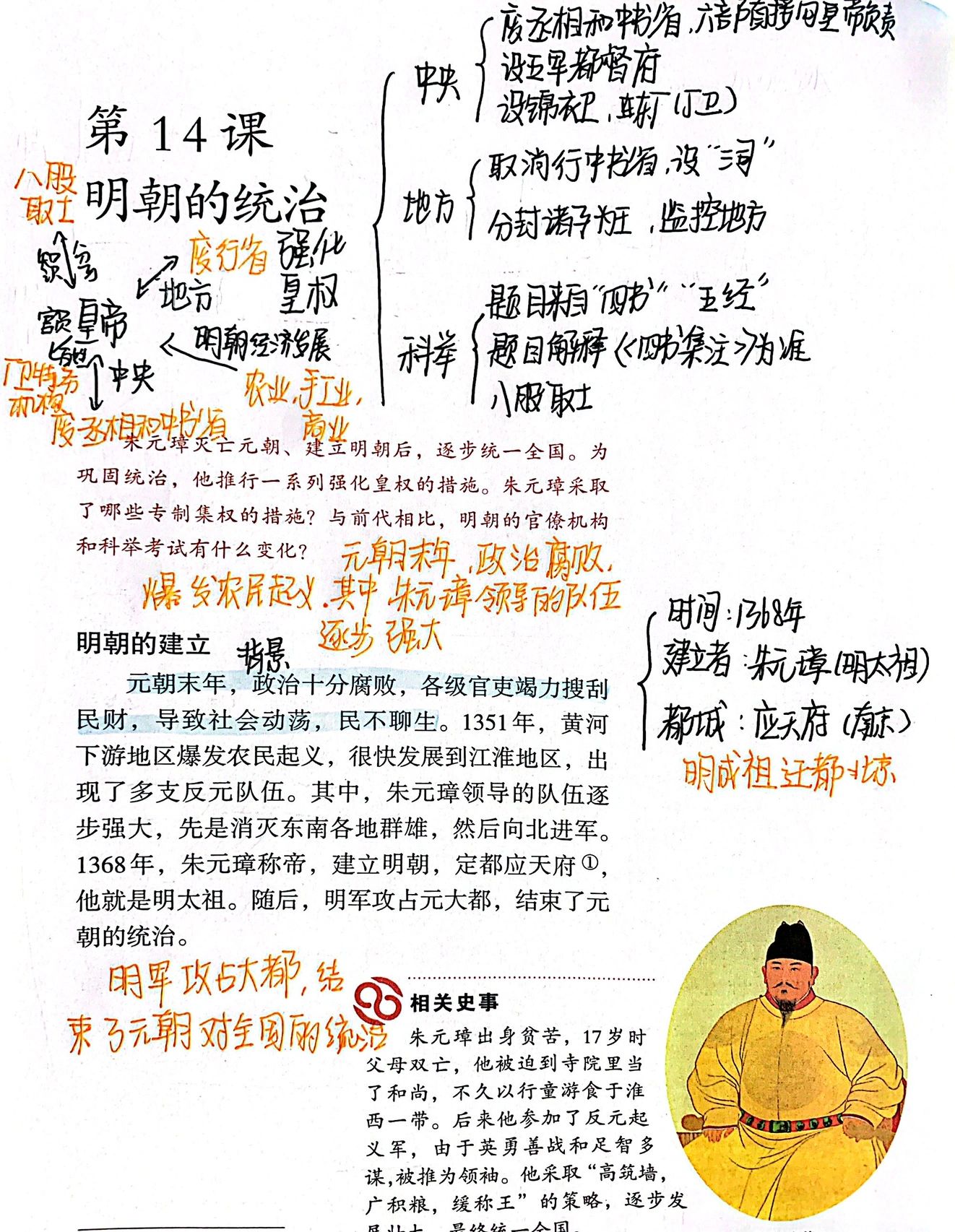 历史七下第14课 明朝的统治