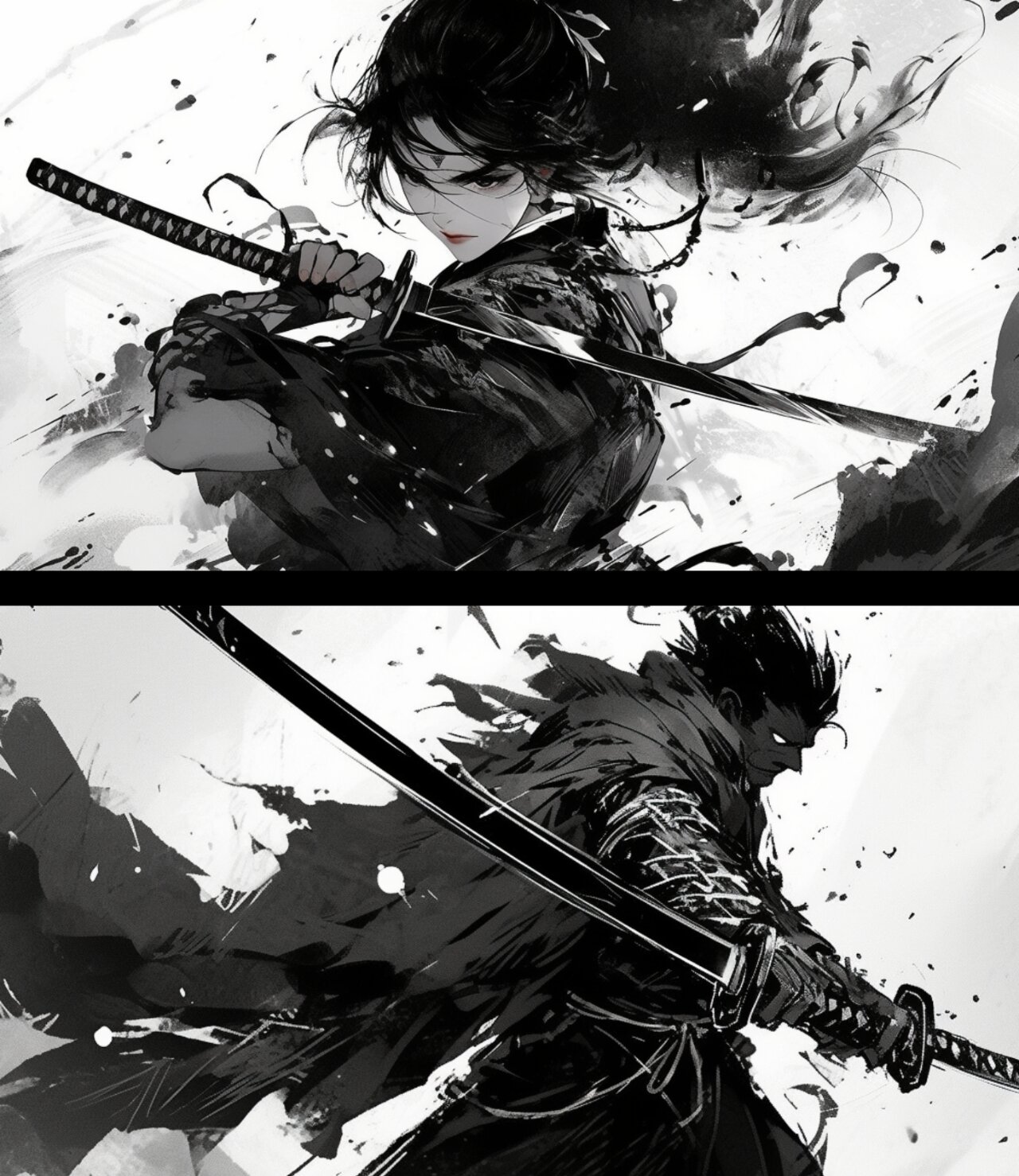 古风插画|水墨|剑客