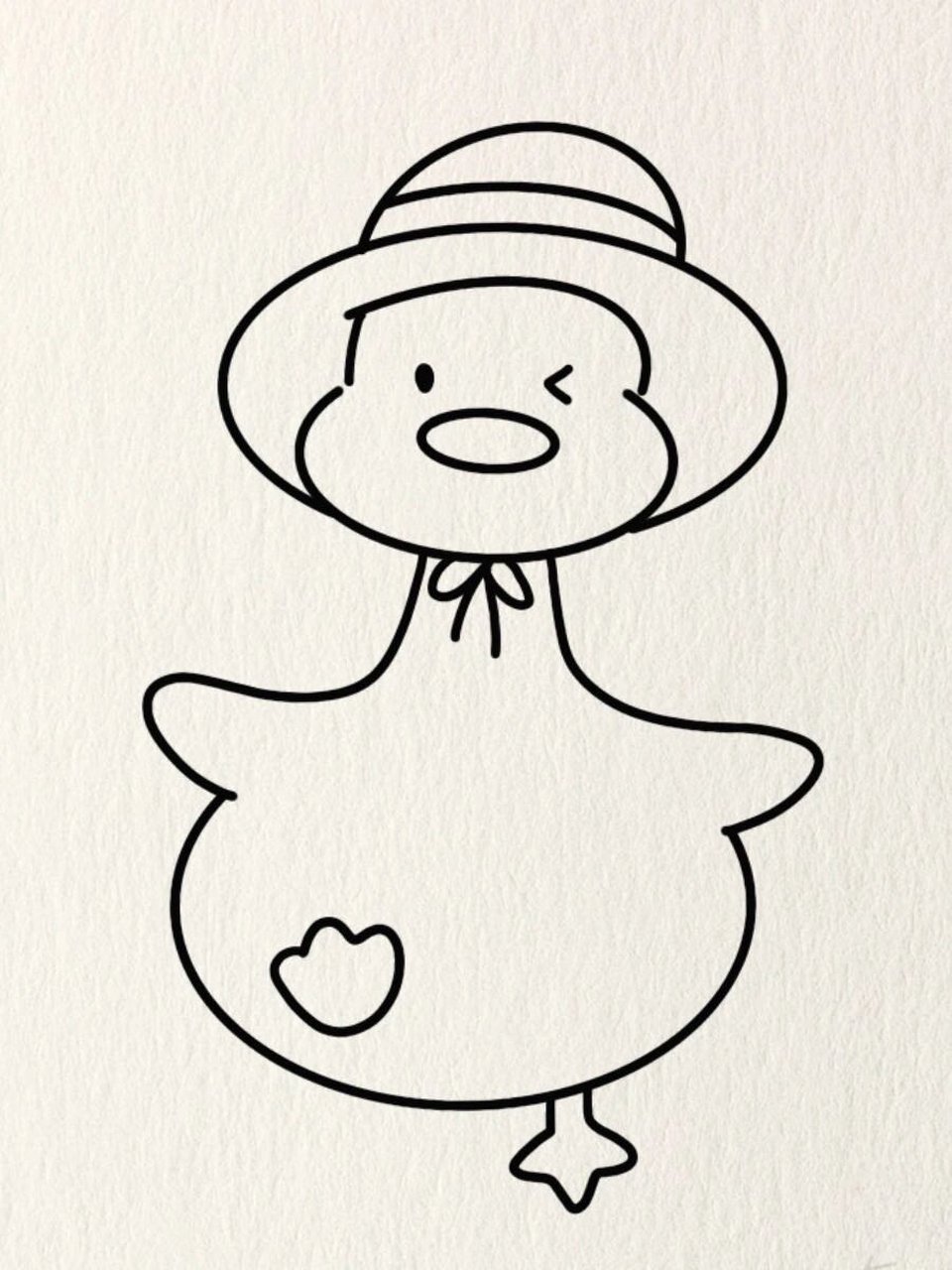 简笔画教程|可爱小鸭子