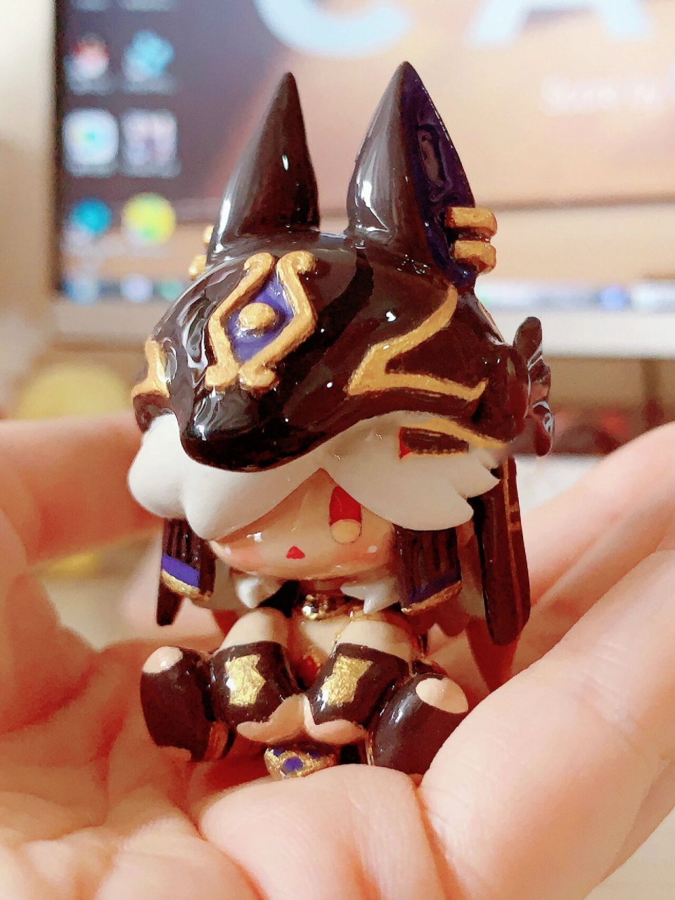 手作 石塑粘土 原神赛诺 坐姿娃娃 小手办 新鲜出炉一只黑皮崽崽,画稿