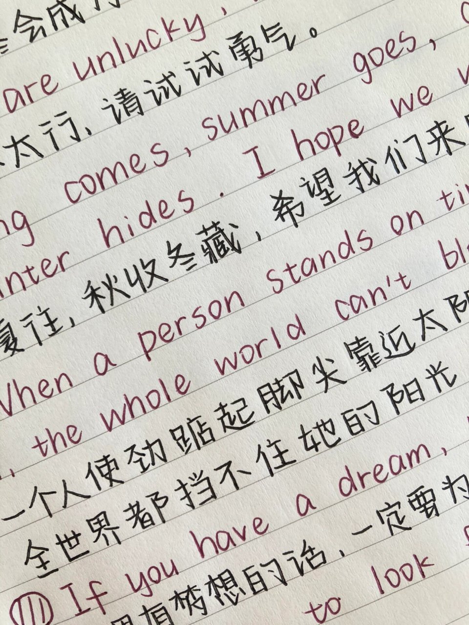 98温柔浪漫英文短句|治愈手写文案!