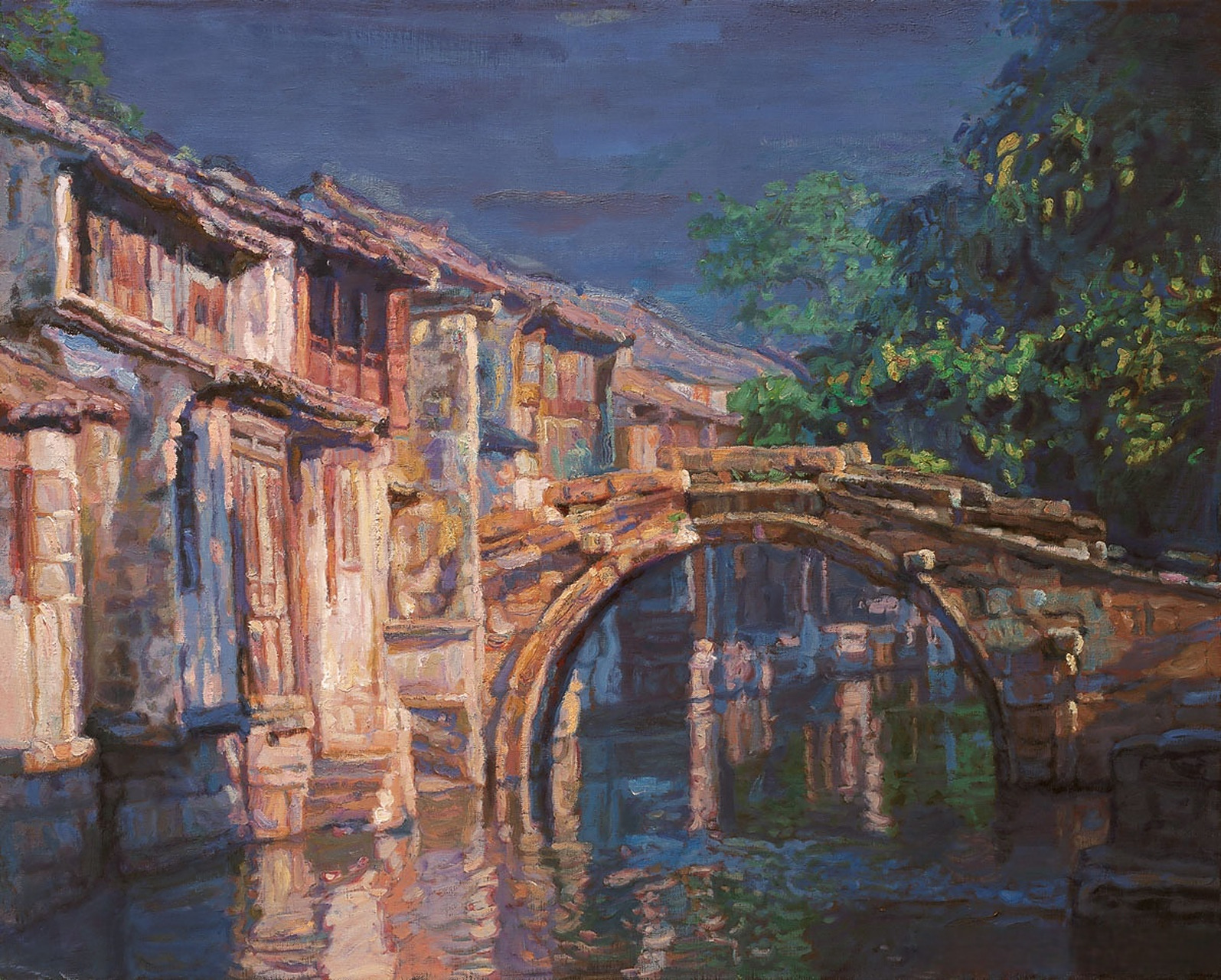 陈逸飞笔下的江南水乡