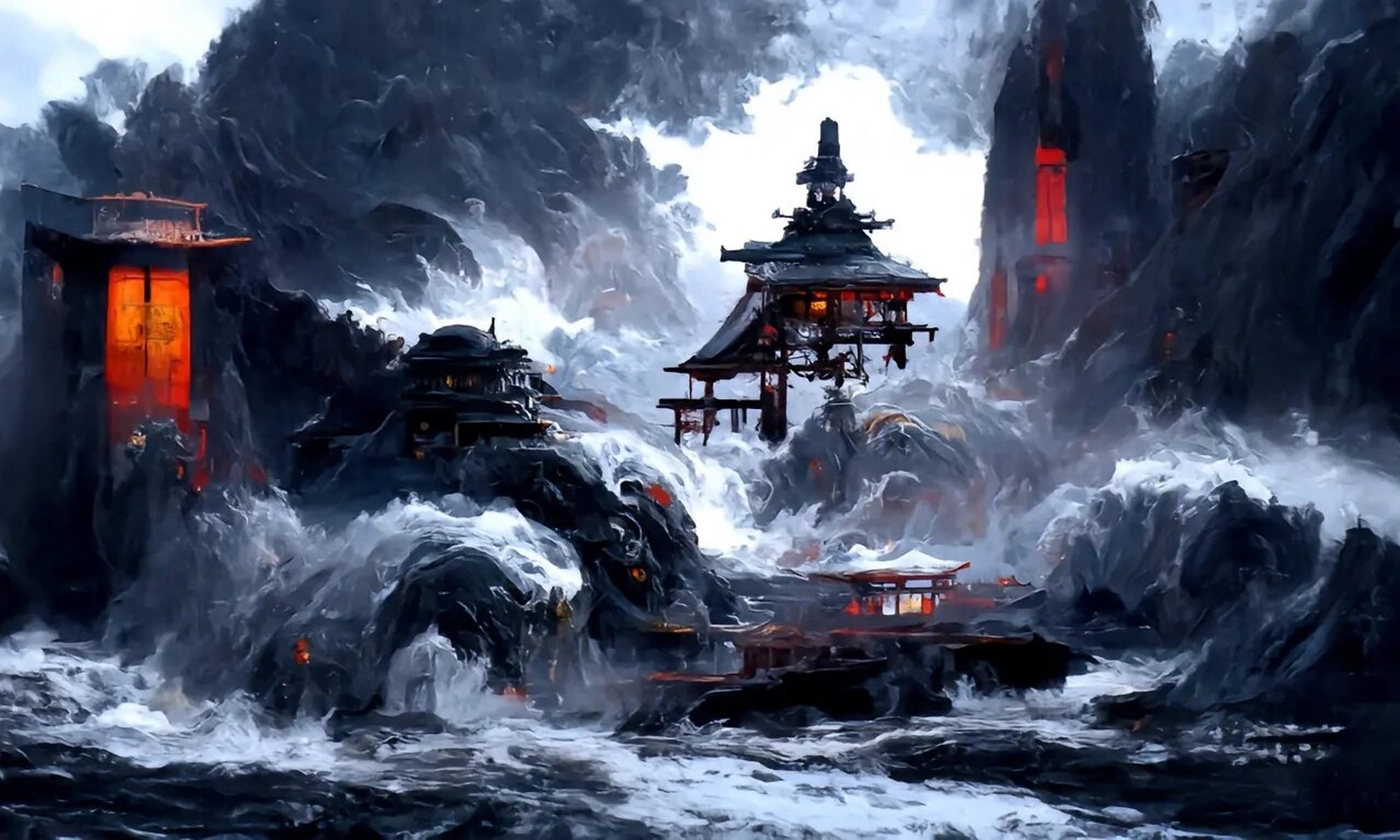 壁纸(惊封) 惊封副本——邪神祭.船屋 老福特画师:夕何(ai制作)