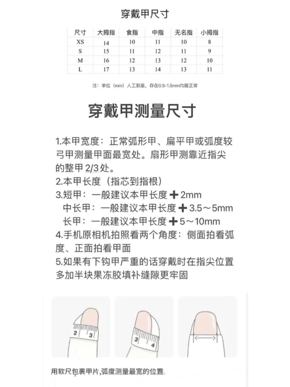 穿戴甲尺寸测量及佩戴方法 干货!穿載甲创业必备!