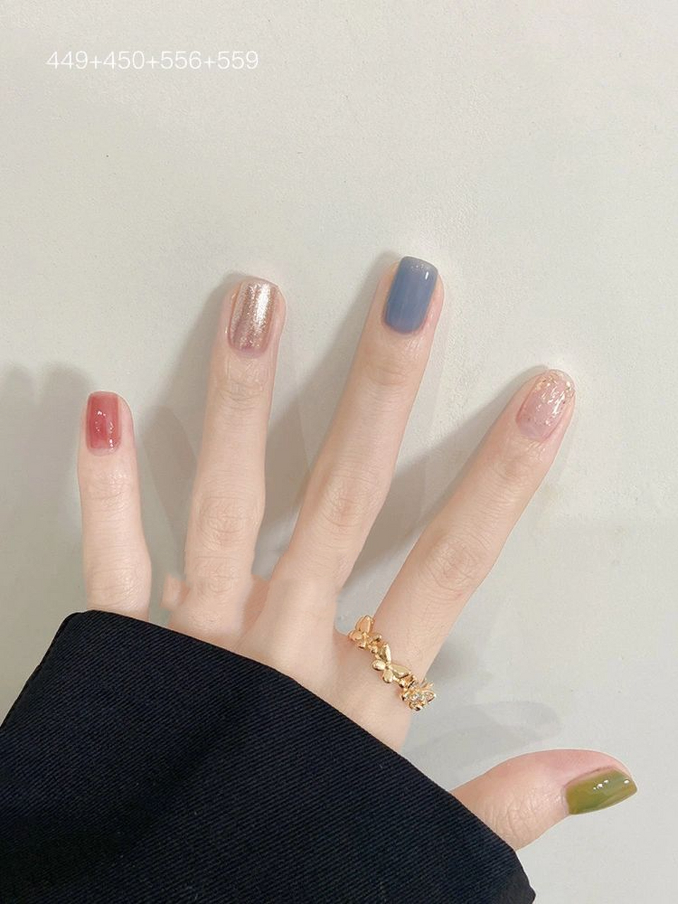 短甲不要错过的春夏美甲合集! 一然指甲油 	 图片是两层加亮油效果