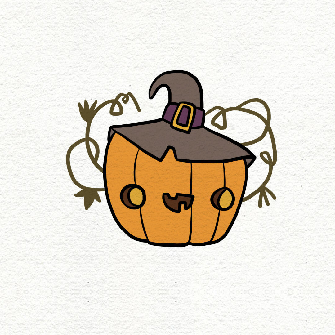 简笔画|万圣节可爱鬼