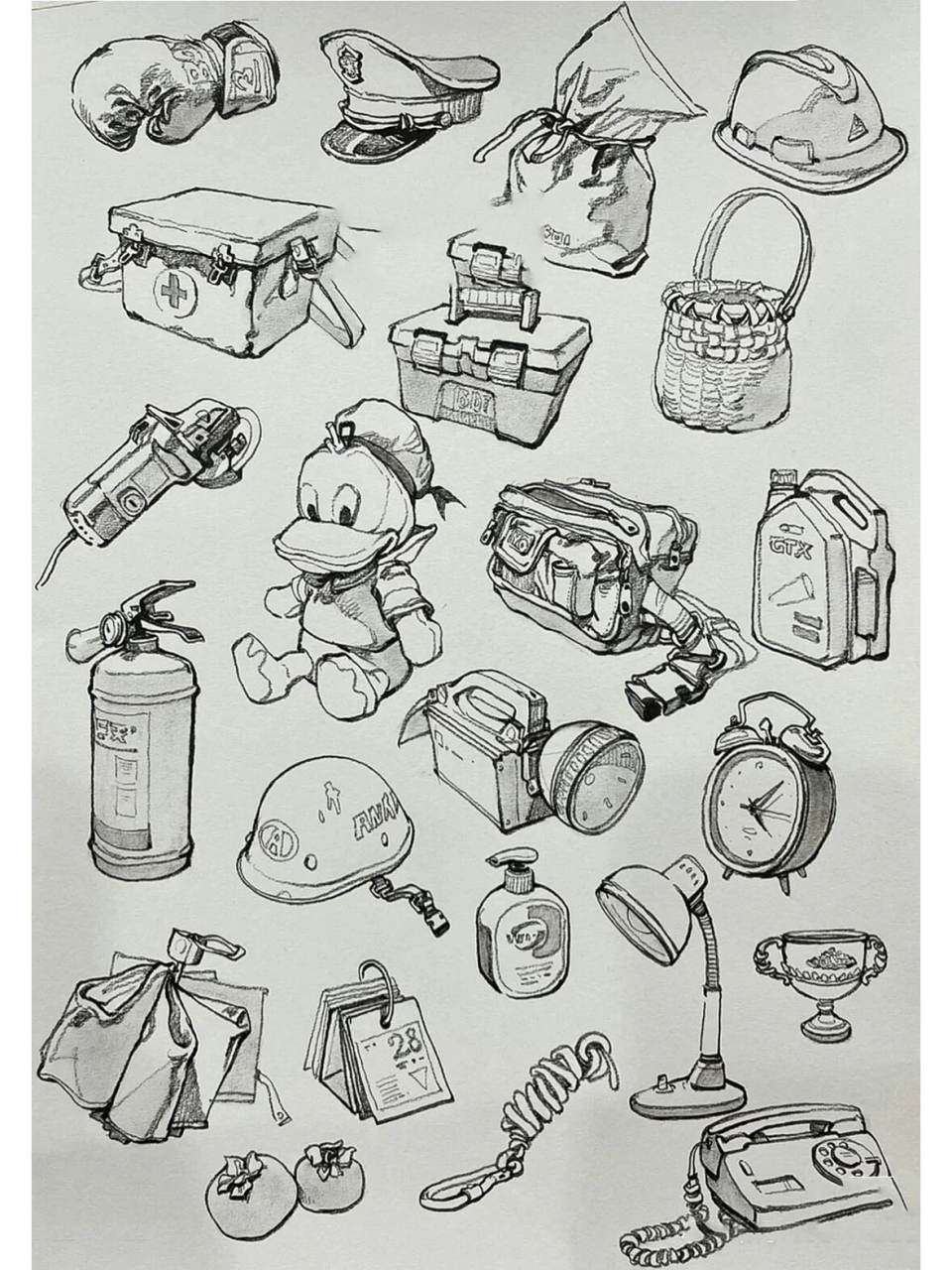 速写道具素材|赶紧收藏一波99 全是联考速写和场景速写必备的道具