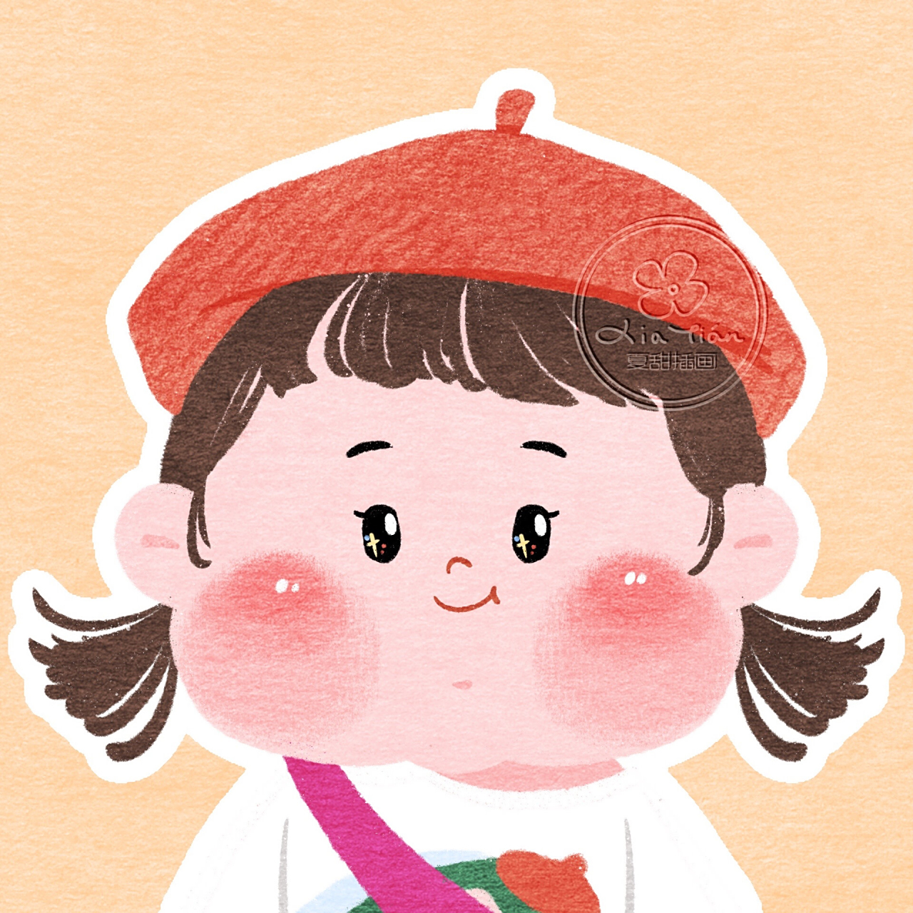 新风格超萌可爱大头像 胖嘟嘟的脸蛋儿,果冻腮红,qq弹弹忍不住想捏捏.