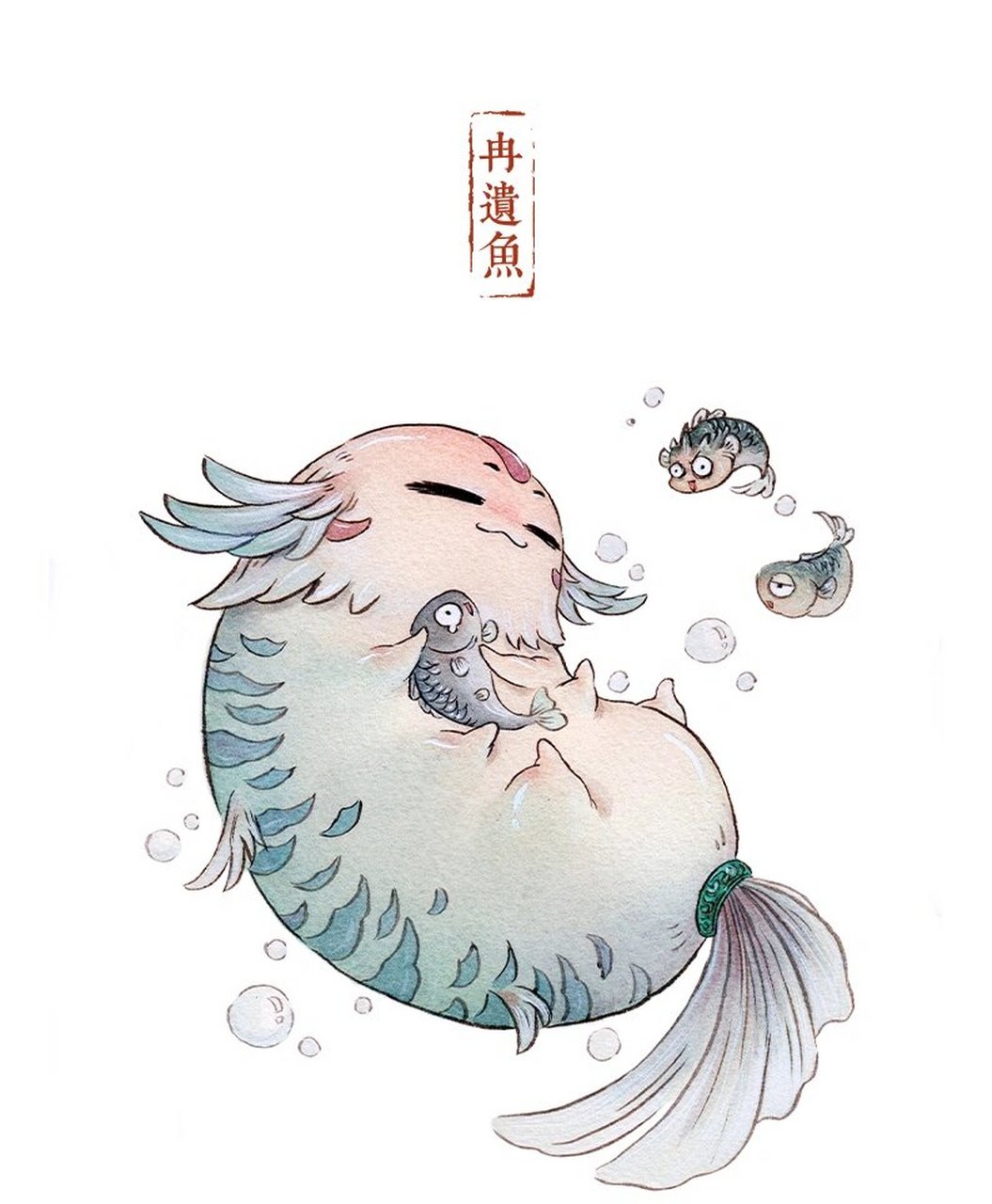 "百鬼画师"杉泽创作的q版山海经异兽——"浑圆山海"系列,欢迎入坑!