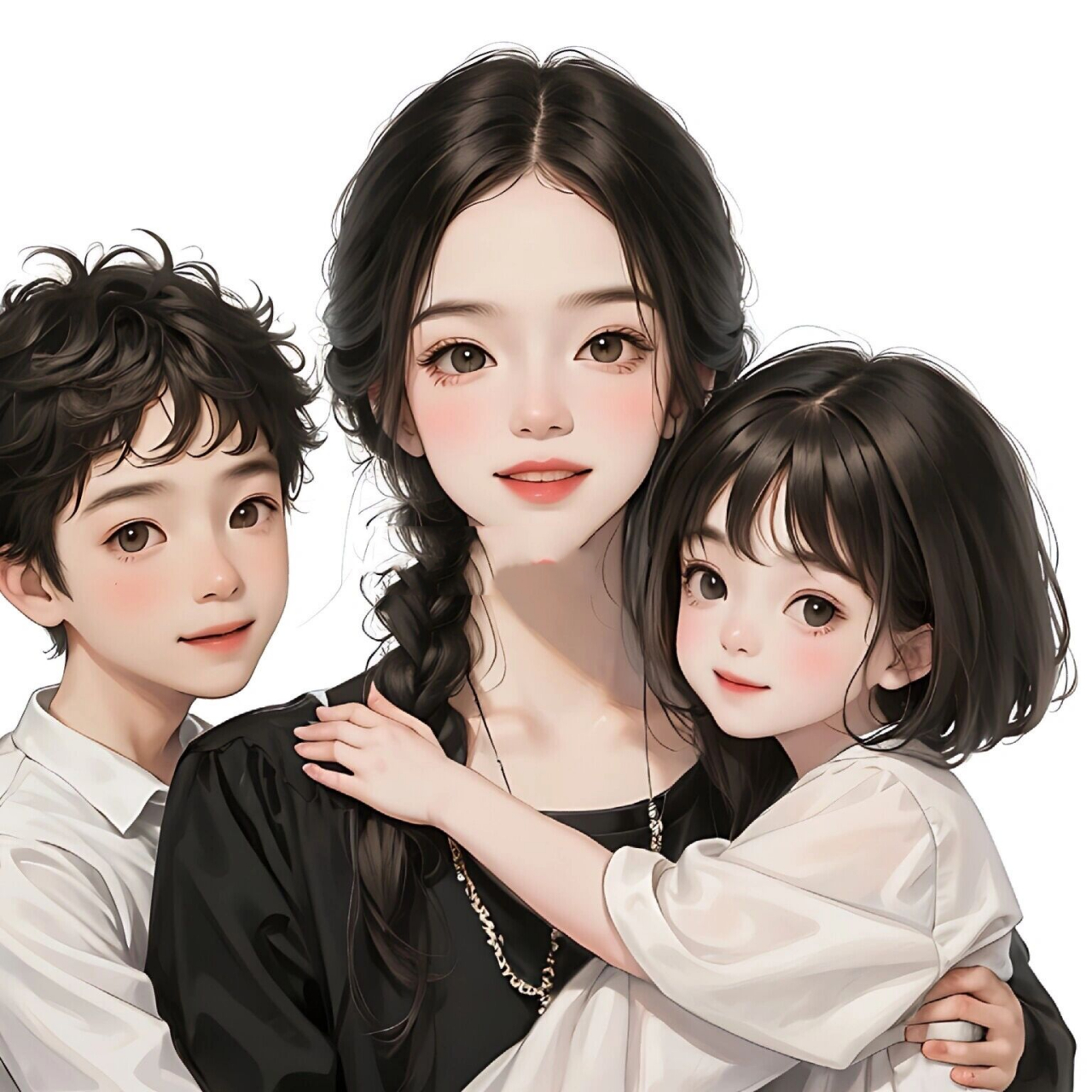 亲子头像90一儿一女的快来领头像95有大有小 原创图片,请勿转载