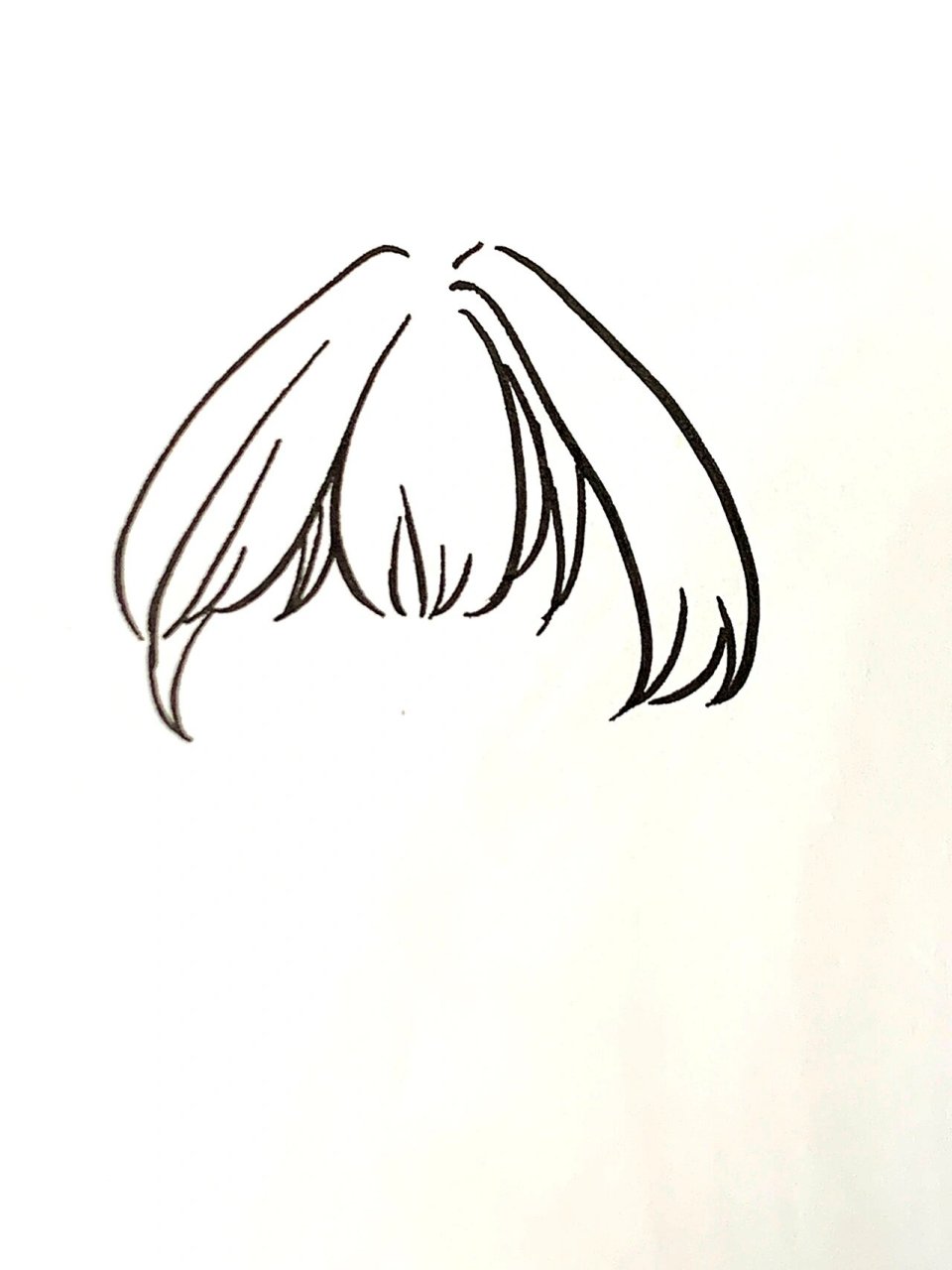 46615步刘海6015保姆式刘海画法6315 16615先画中间