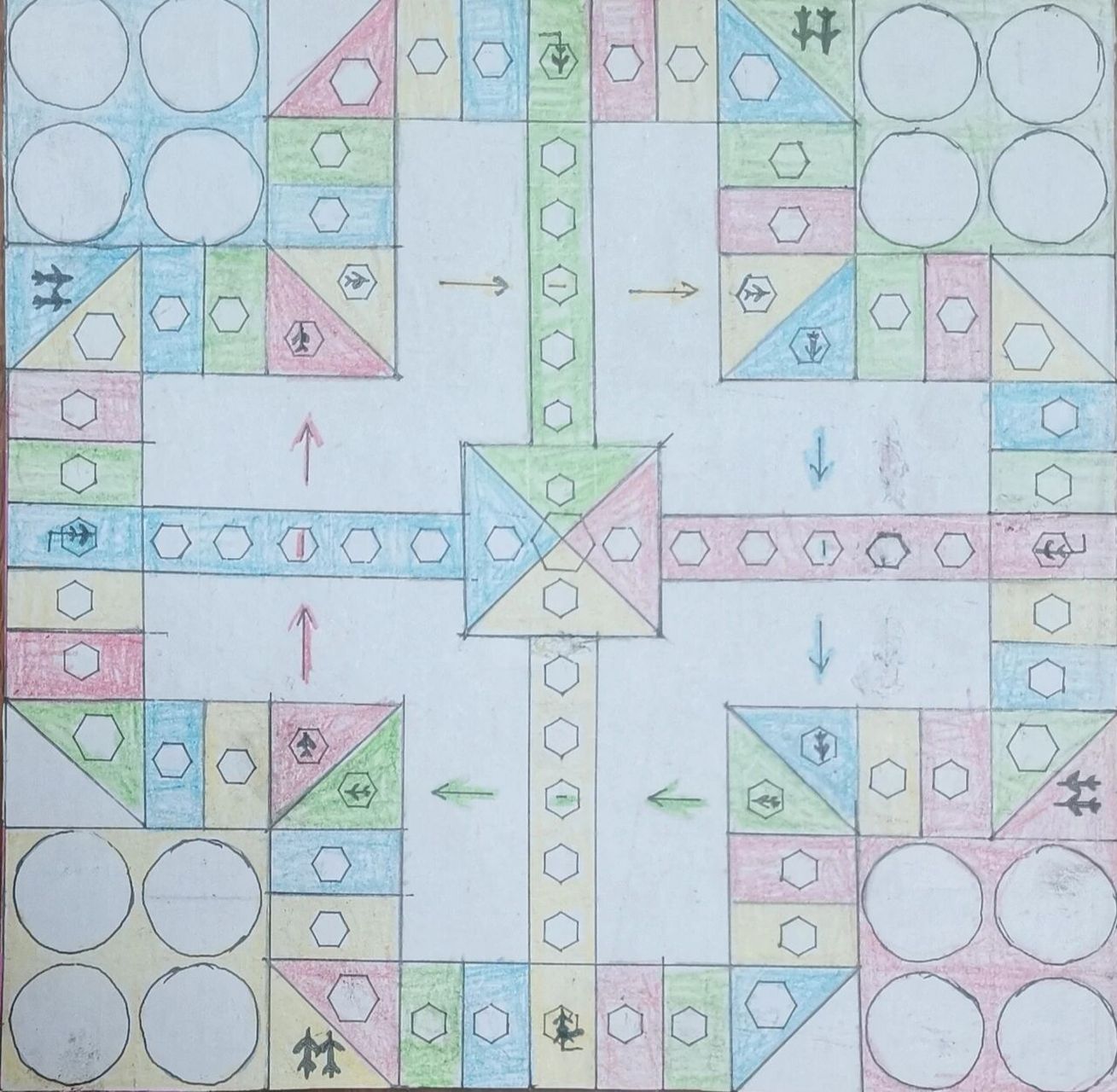 制作飞行棋棋盘图片