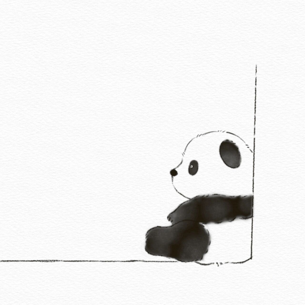 小熊猫简笔画  可爱小熊猫🐻来了