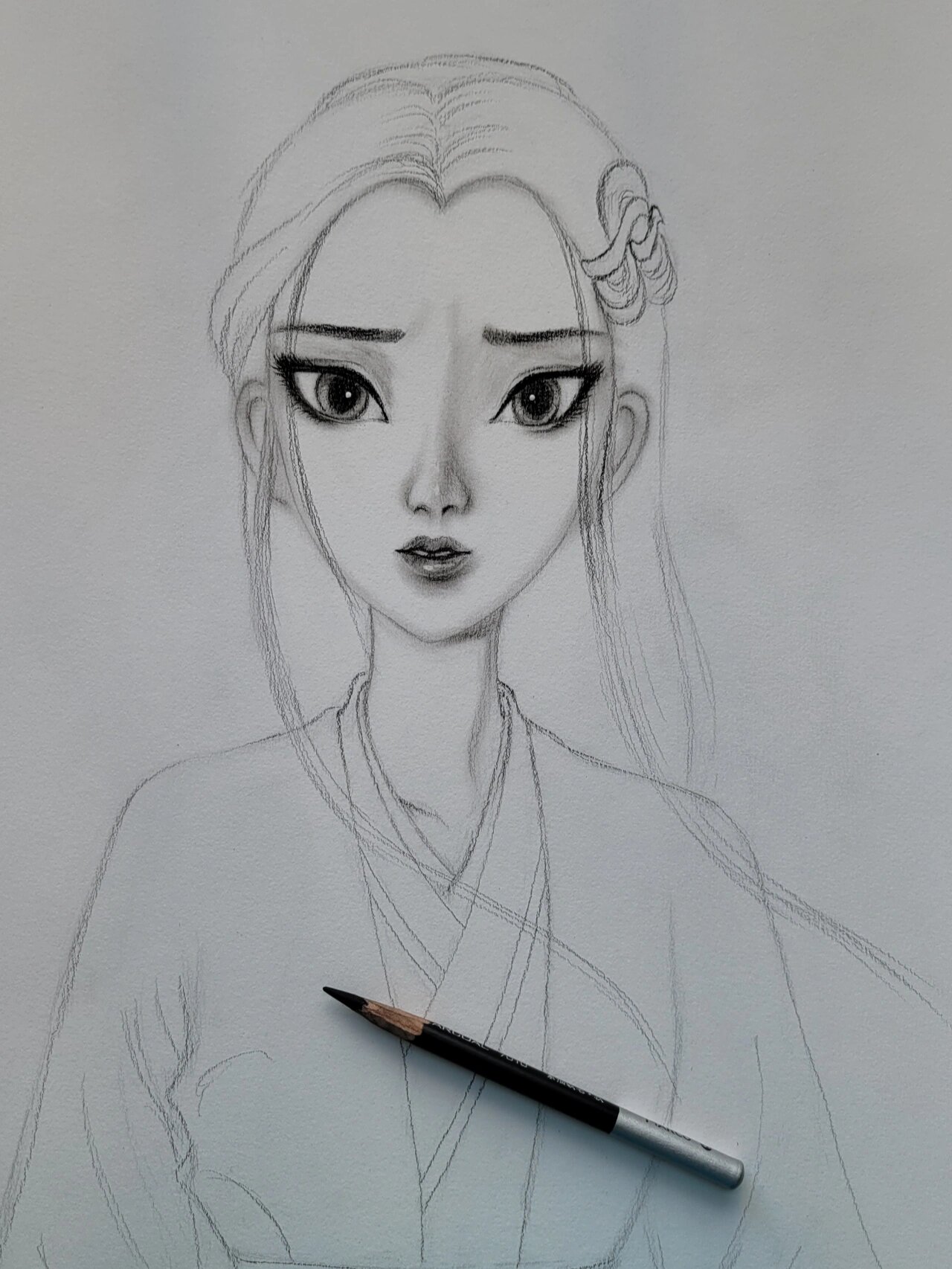 【小白,白蛇缘起】素描手绘,青蛇.@爱吃米范的动态