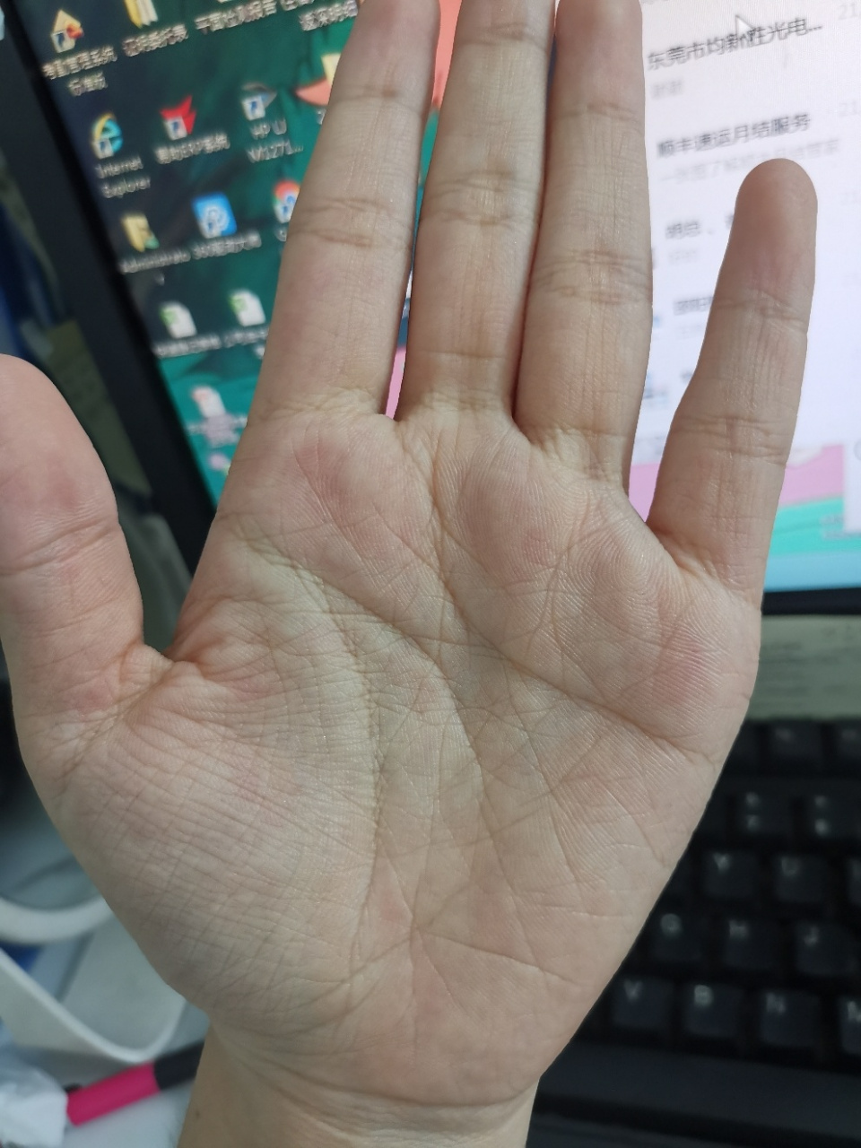 手纹 突然发现我的手纹这么多线 手纹