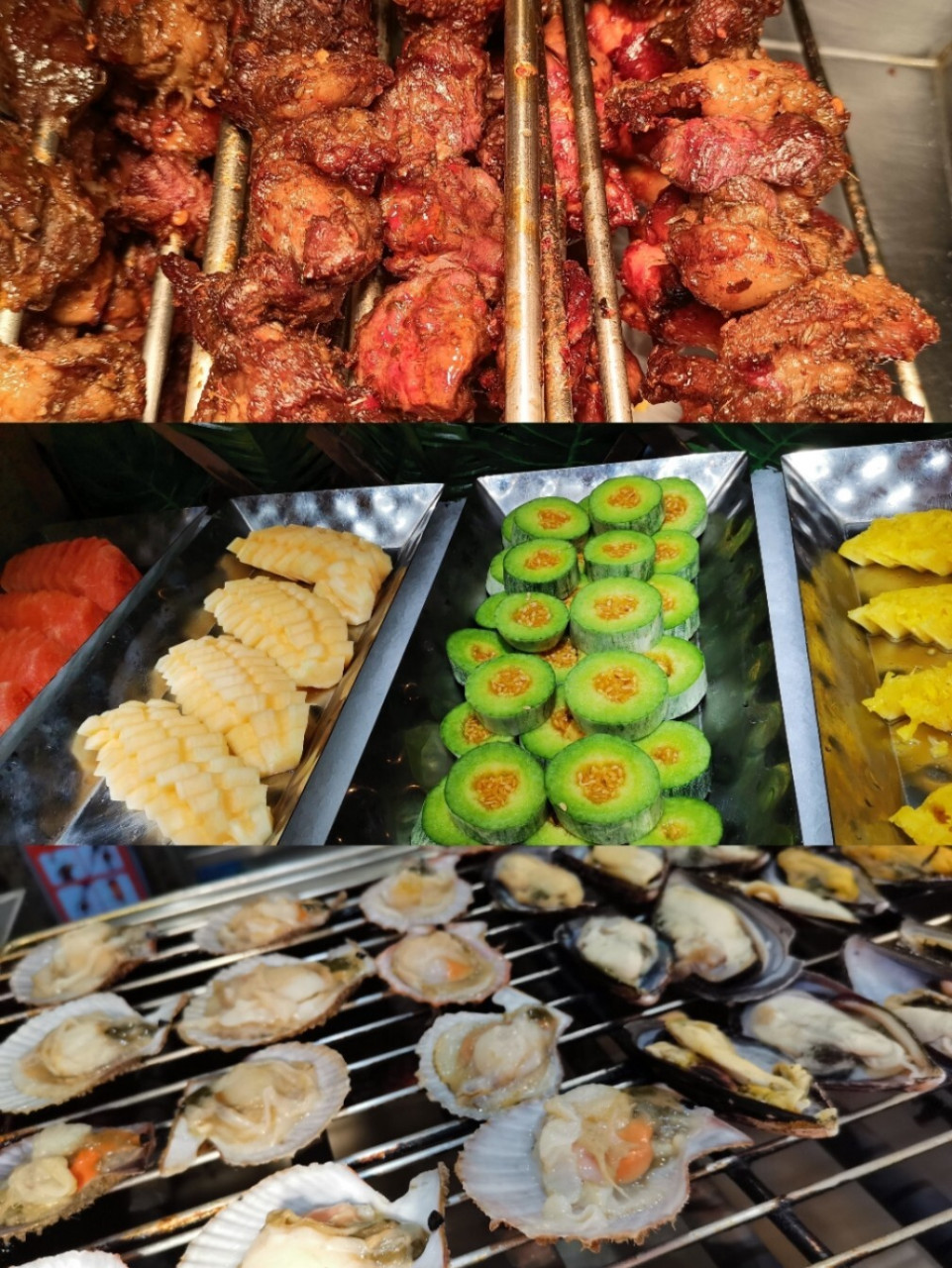 蓝海钧华大饭店(白鹭湖店)自助餐 凉菜:藤椒凤爪,钉螺,蓝莓山药,风干
