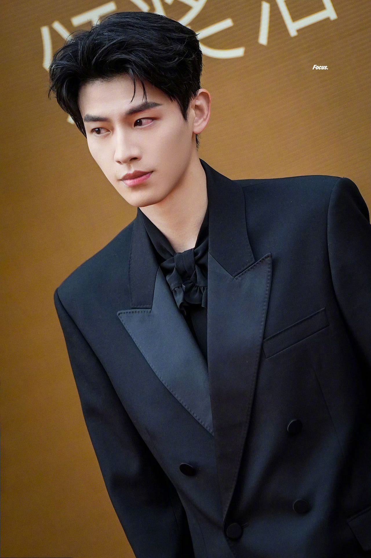 辛云来华表奖红毯辛云来华表造型硬帅,简直老公级别的请把全黑造型焊