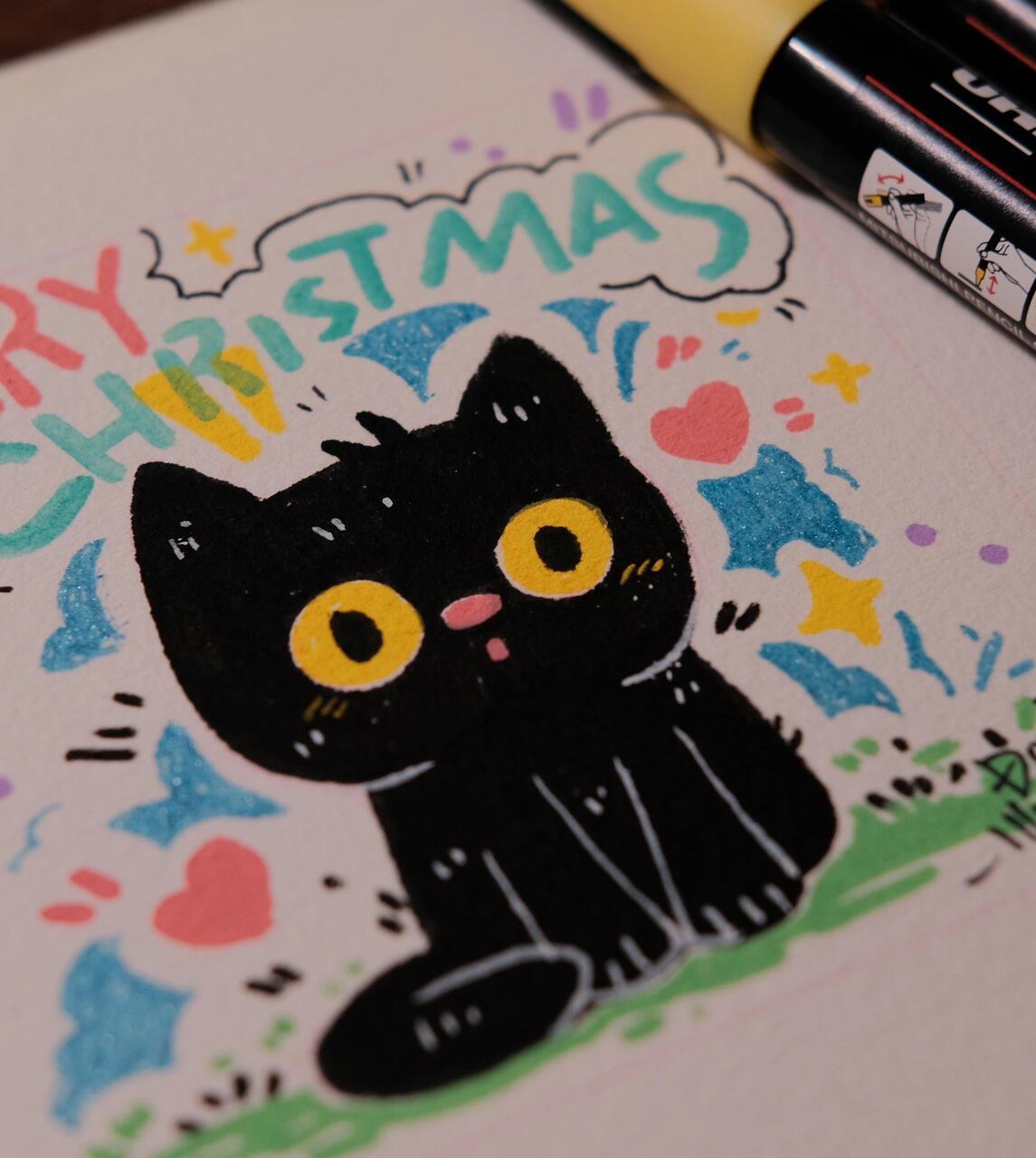 丙烯马克笔# #插画手绘# #全球宅家画画打卡# ##寻找小红书绘画大 