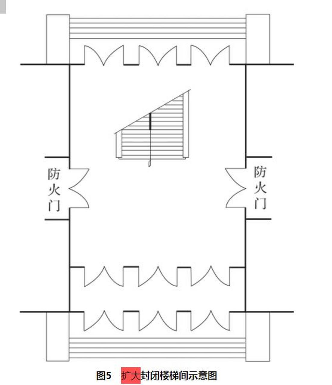 下图是一个设计单位在设计楼梯间在首层直通室外时,把橱窗的门开向