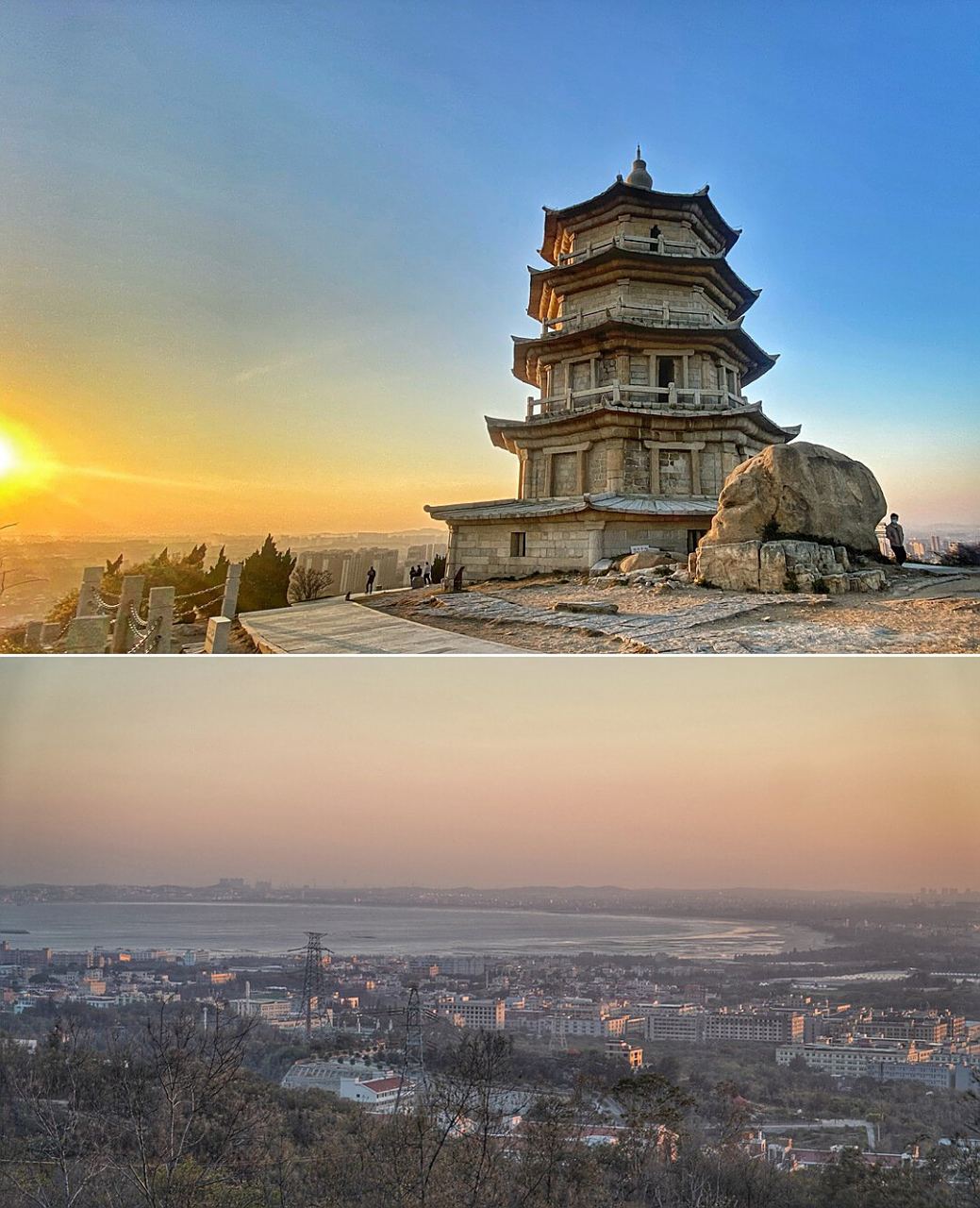 姑嫂塔,800 年来进出泉州港的航标 泉州石狮,直线 10 公里的两座山头