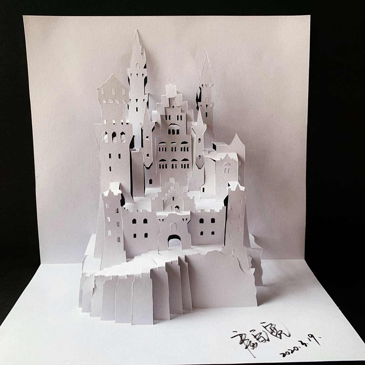 立体构成·纸雕天鹅堡06 立体构成作业