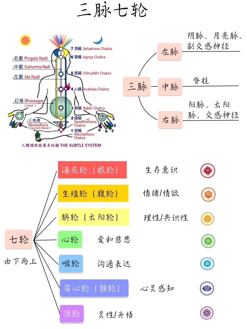三脉七轮之练习瑜伽为什么从"右侧"开始?