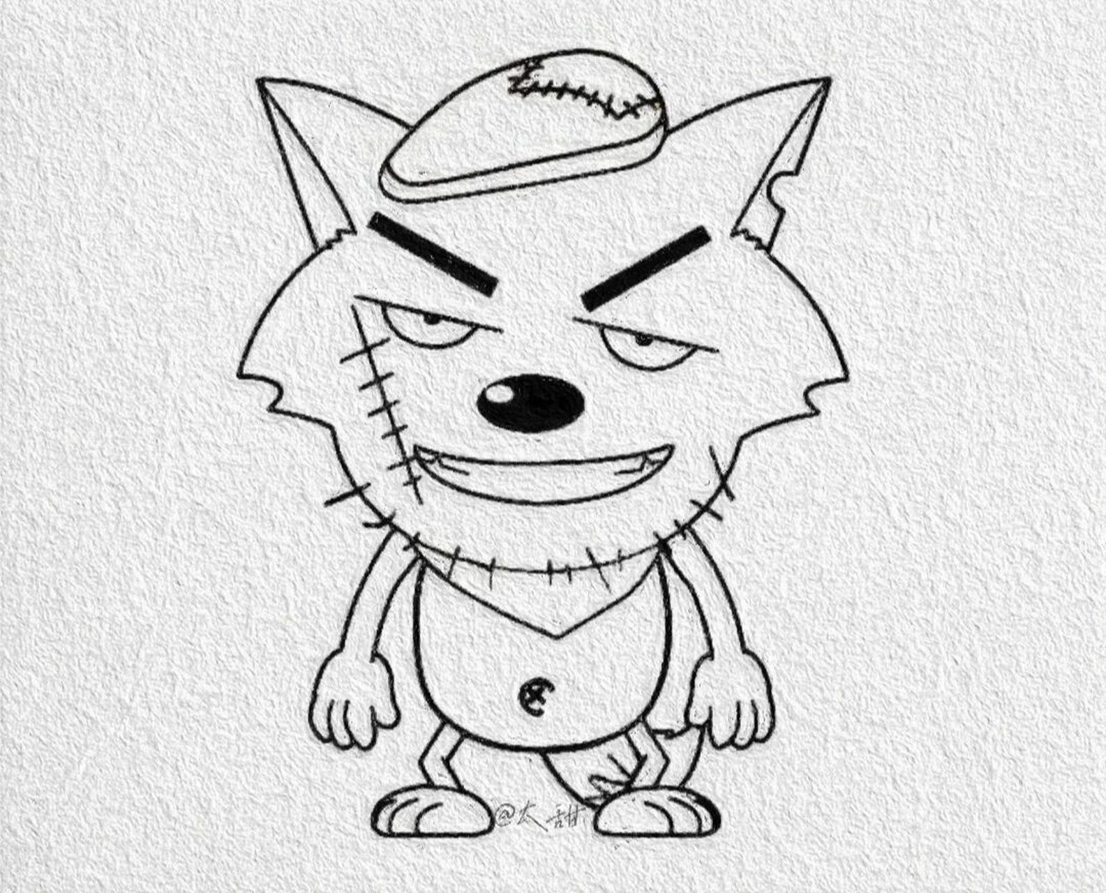 简笔画|是灰太狼(附步骤) 要嫁就嫁灰太狼 这样的男人是榜样 女人就像