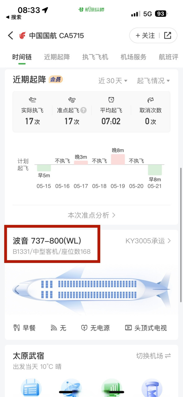 原本今天是从北京飞重庆,但昨天太原忙完没有回京的票了.